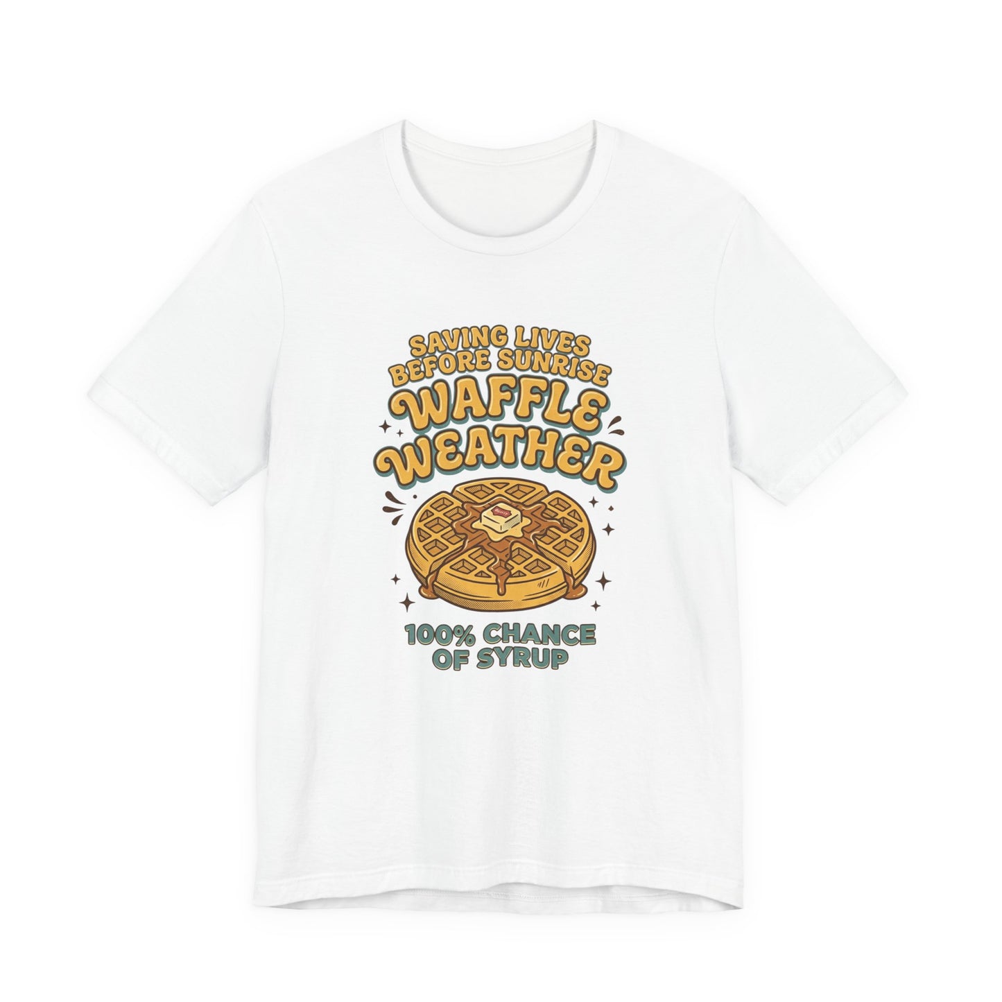 Waffle Weather T-Shirt | Retro Breakfast Graphic, Vintage Food Diner Style