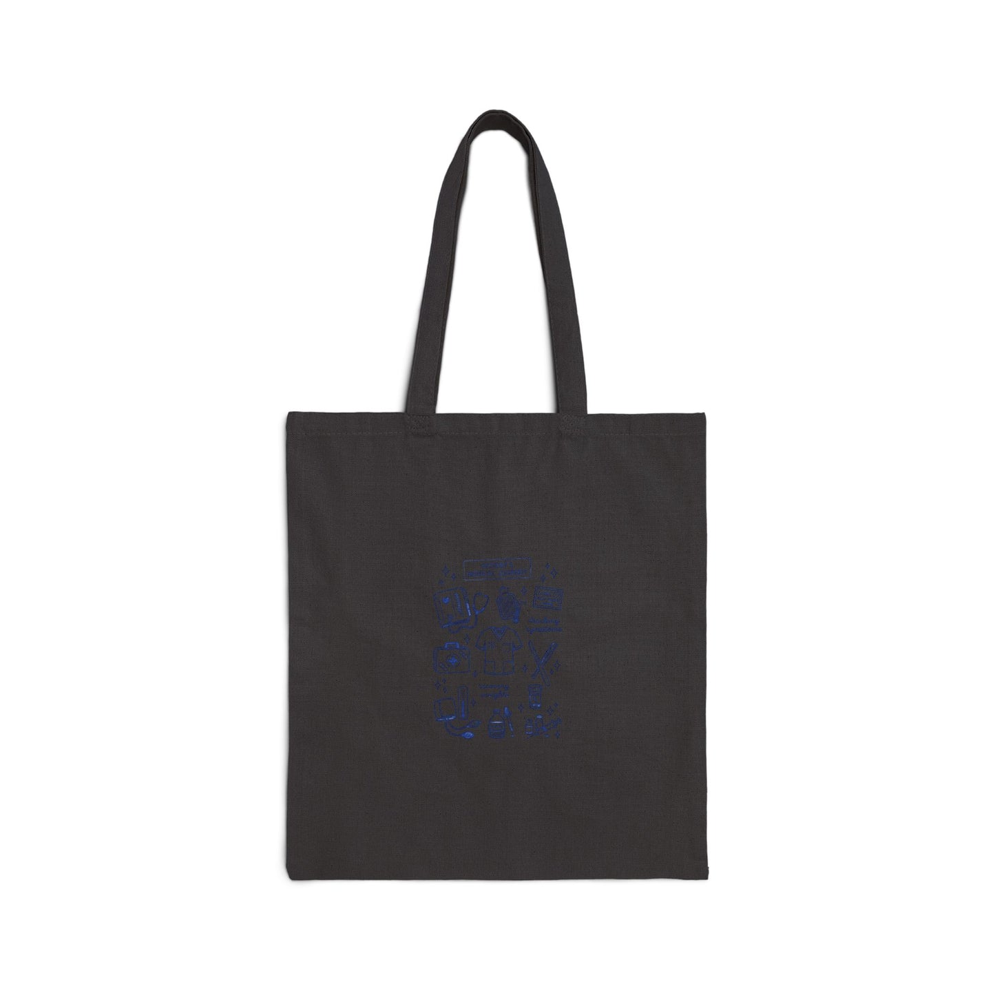 Hockey Romance Illustration Tote | bookish hockey, heart & skates design