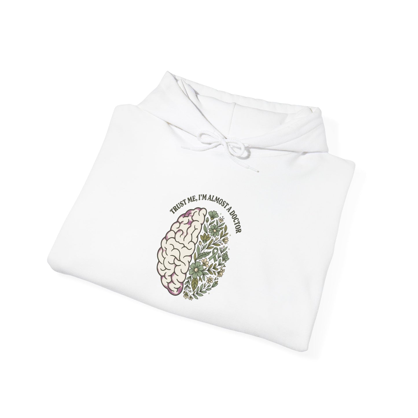 Mental Health Matters Brain Floral Hoodie | In May We Wear Green, Awareness Ribbon