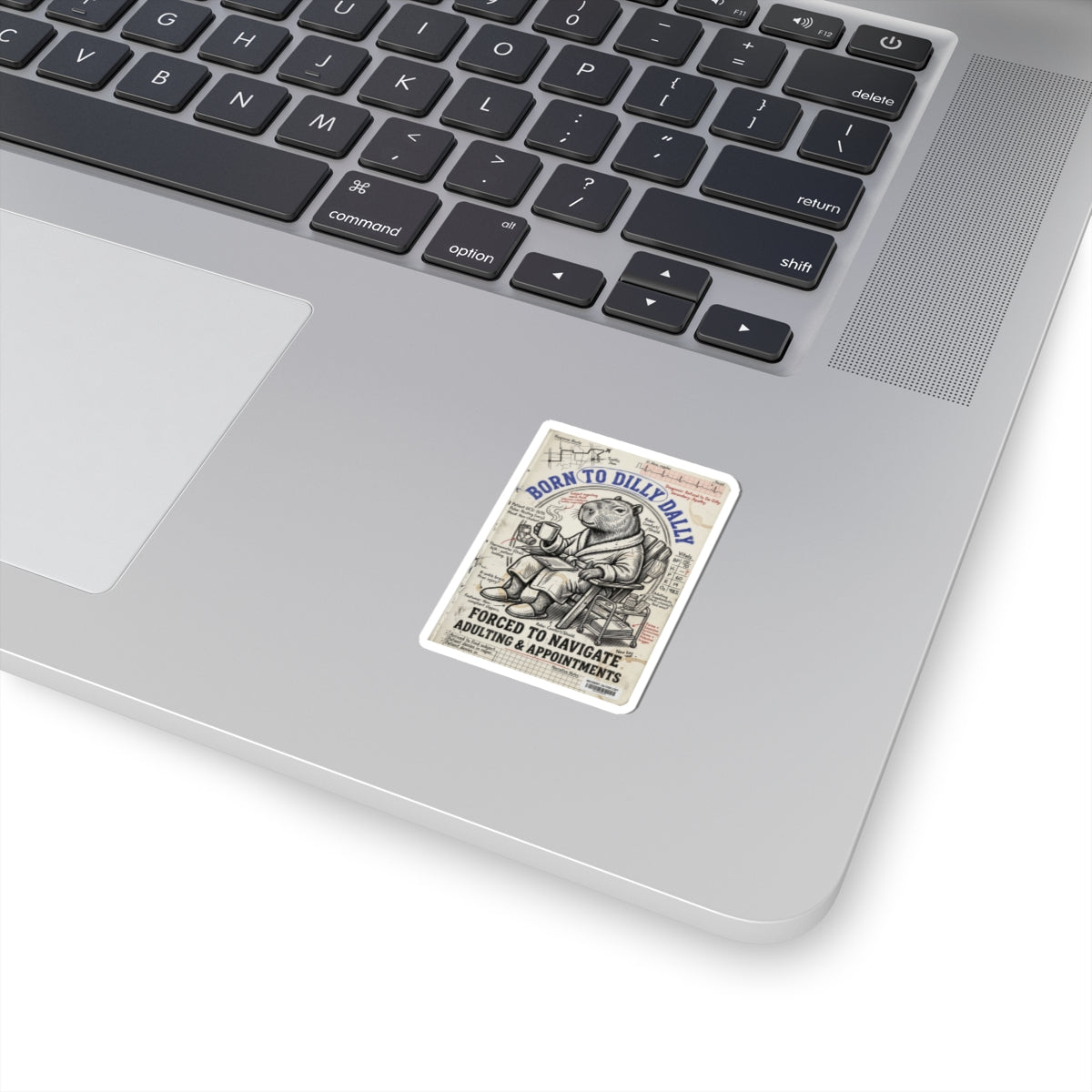 Born to Dilly Dally Sticker | Cute Procrastination Meme, Retro Animal Sticker