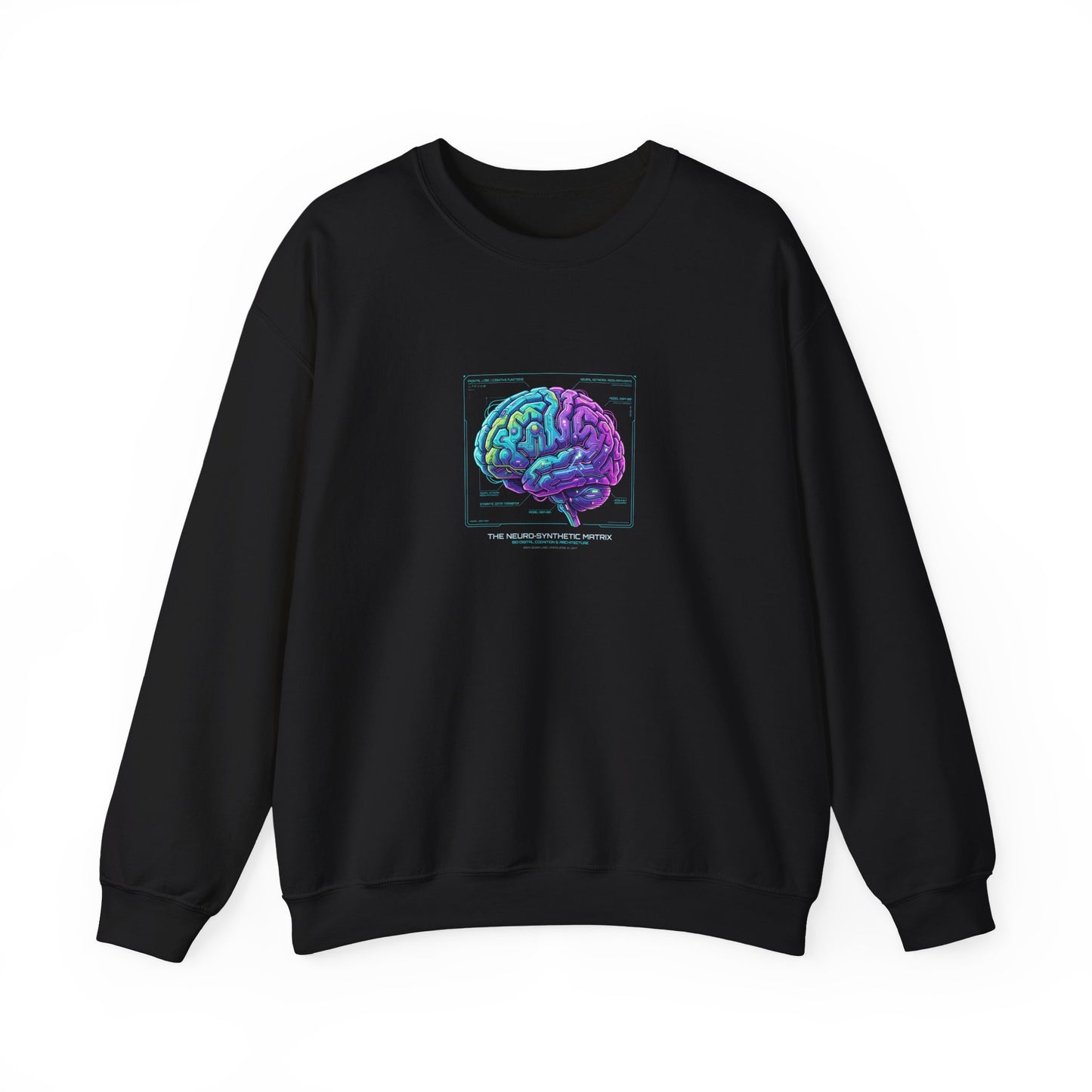 Neon Circuit Brain Sweatshirt — Futuristic Sci‑Fi Poster Design for Science Enthusiasts