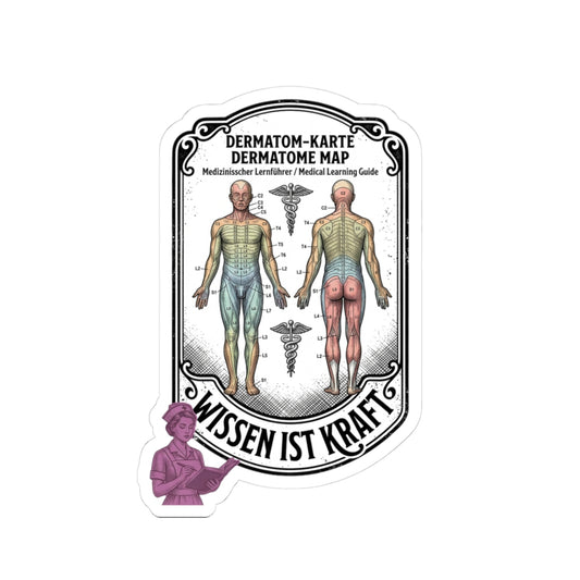 Dermatome Map Sticker | People Over Profit, Values-Led Statement