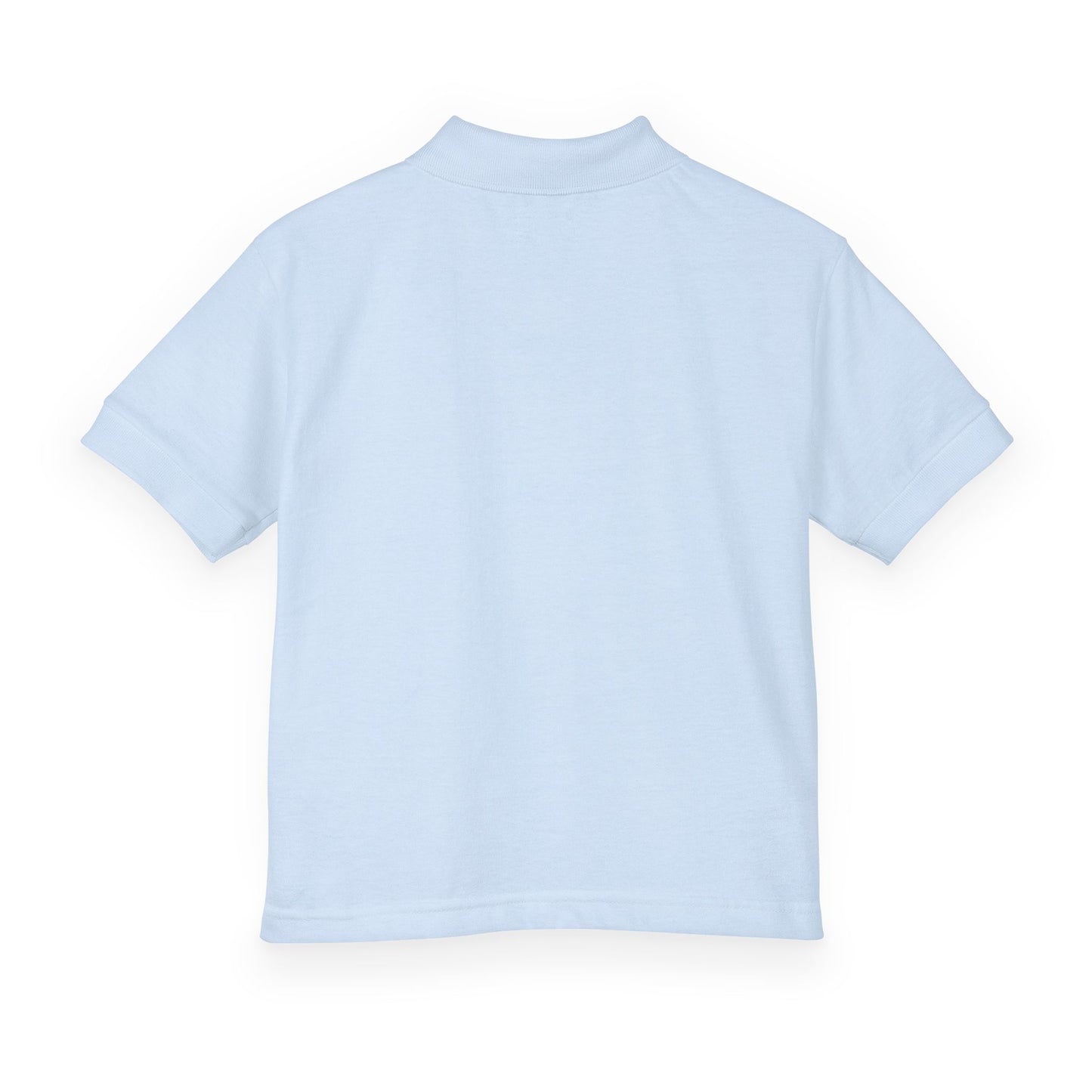 Kids Polo Shirt with Colorful Camping Icons — Outdoor Adventure Badge Design