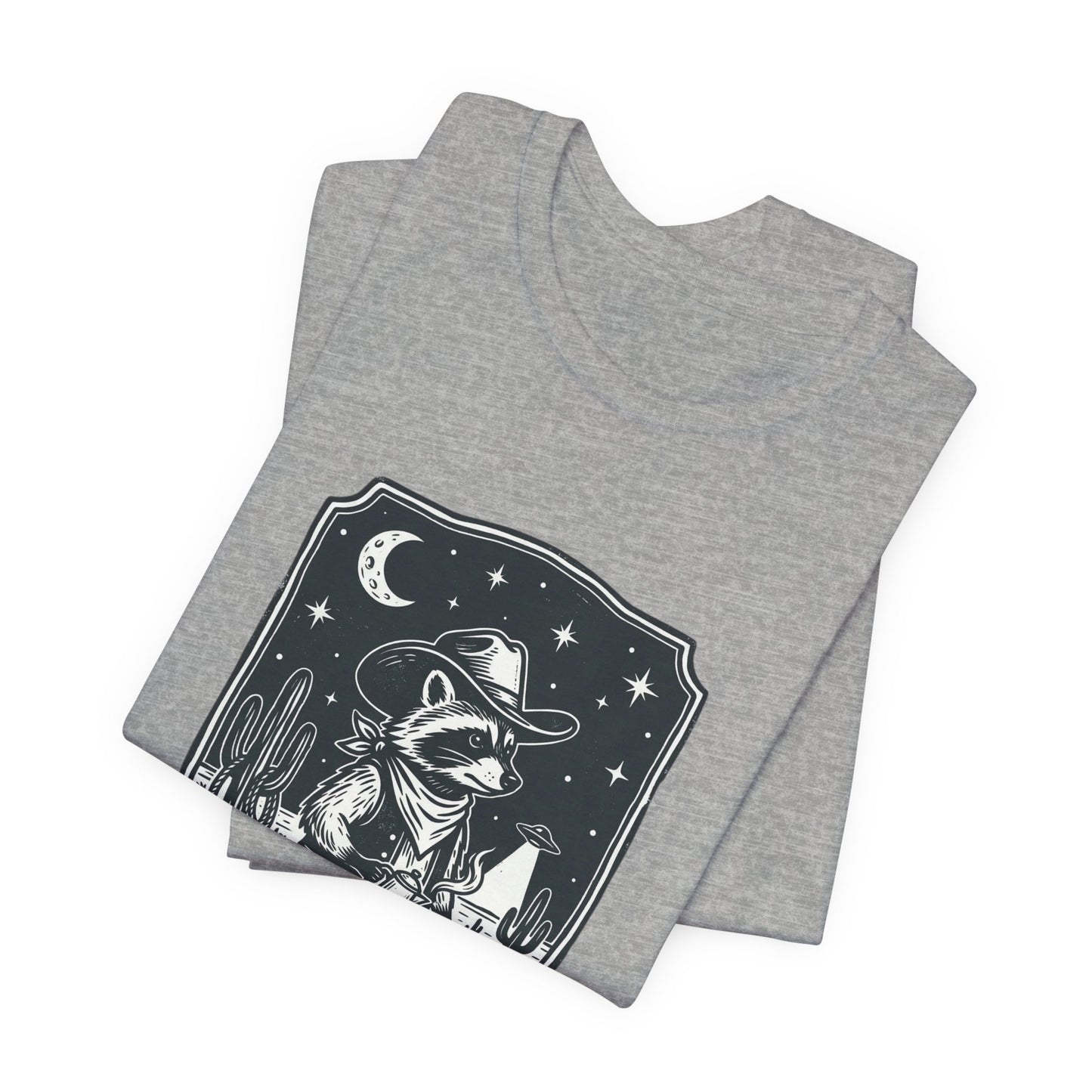Night Shift Coffee Society Tee | Retro UFO Desert Alien Graphic