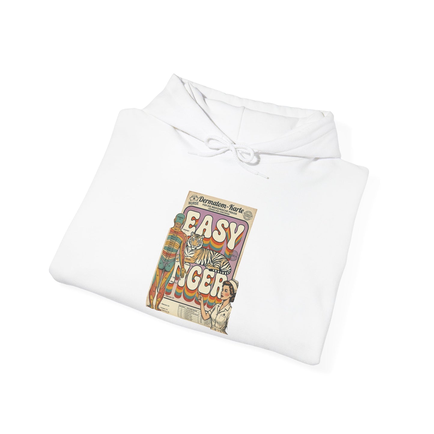 Easy Tiger retro vacation tiger hoodie | vintage surf animal graphic