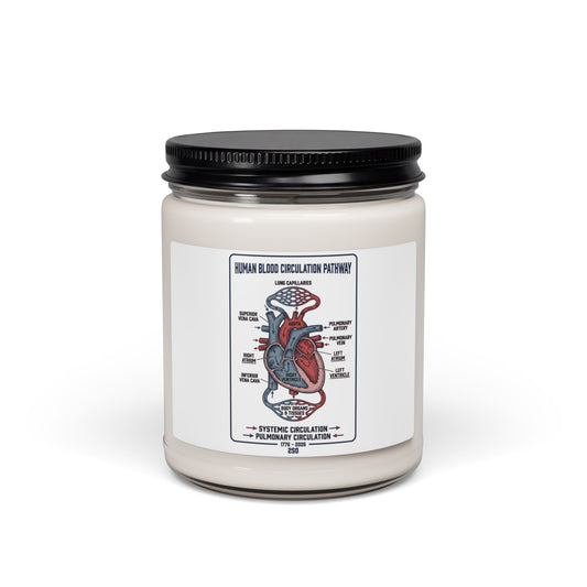 250th Anniversary Patriotic Heart Illustration Soy Candle | 4th of July