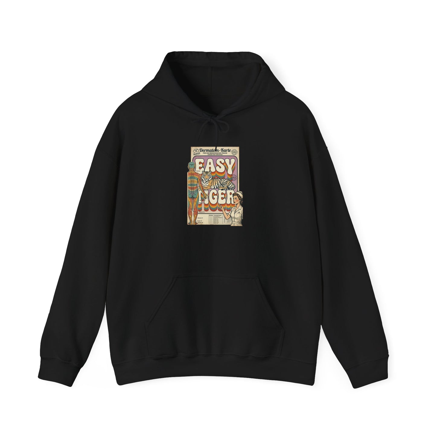 Easy Tiger retro vacation tiger hoodie | vintage surf animal graphic