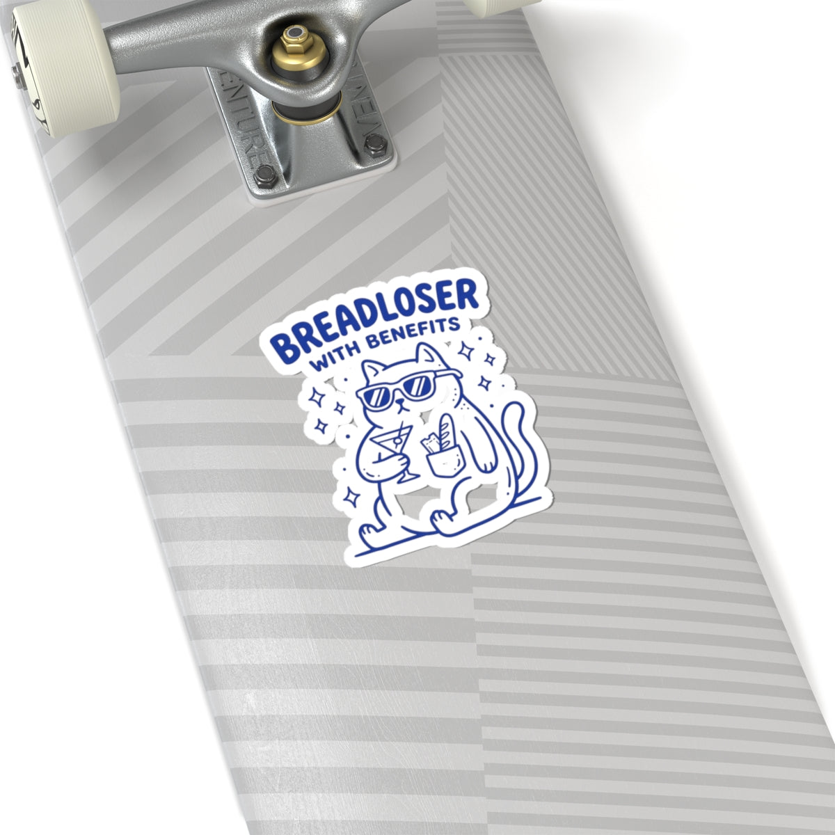 BREADLOSER WITH BENEFITS Sticker | Funny Cat Doodle, Breadloser Humor