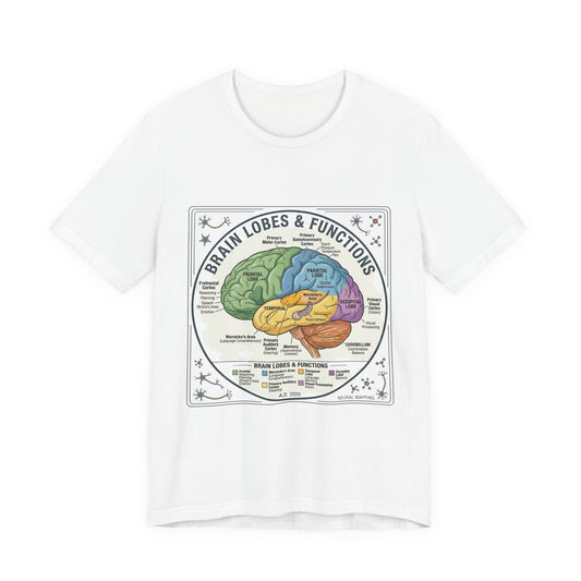 Brain Lobes & Functions T-Shirt | 250th Fourth of July, Patriotic Milestone