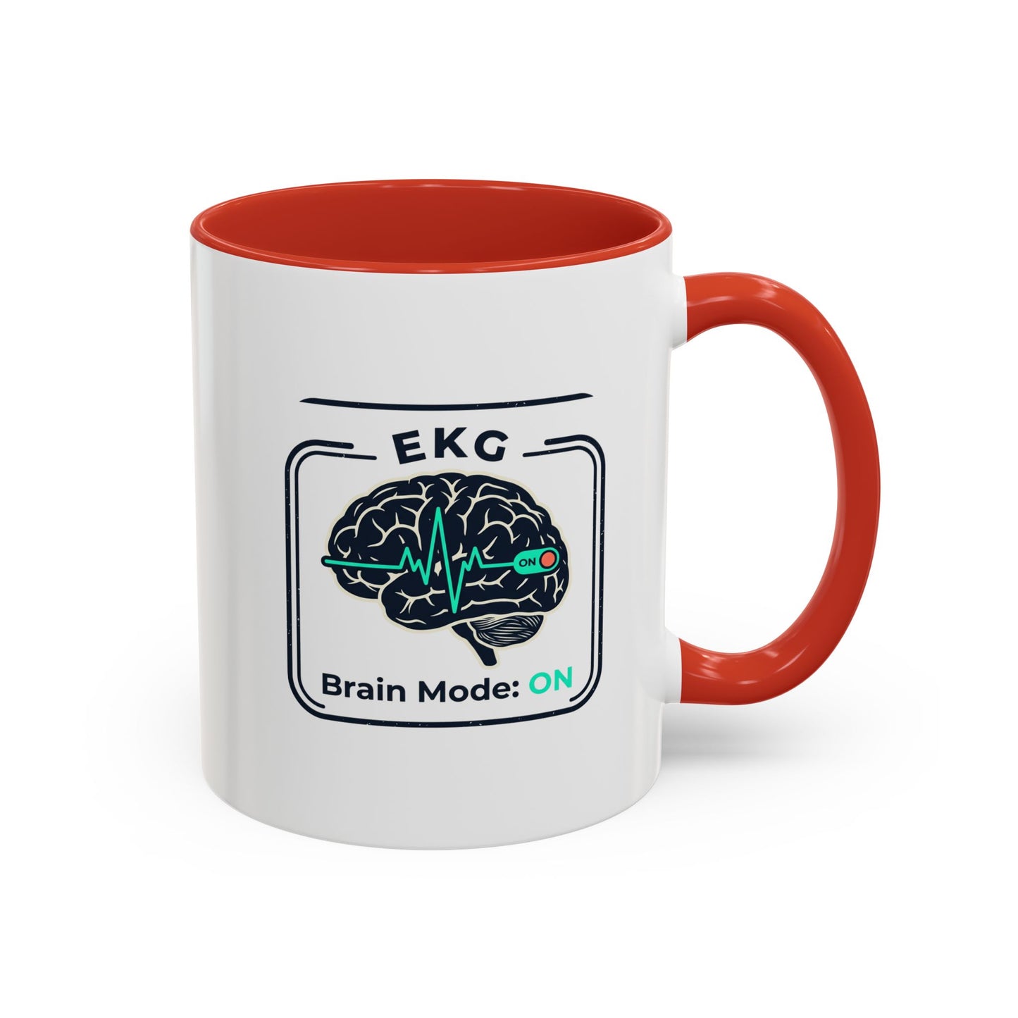 EKG Brain Mode ON Coffee Mug — Accent 11/15oz