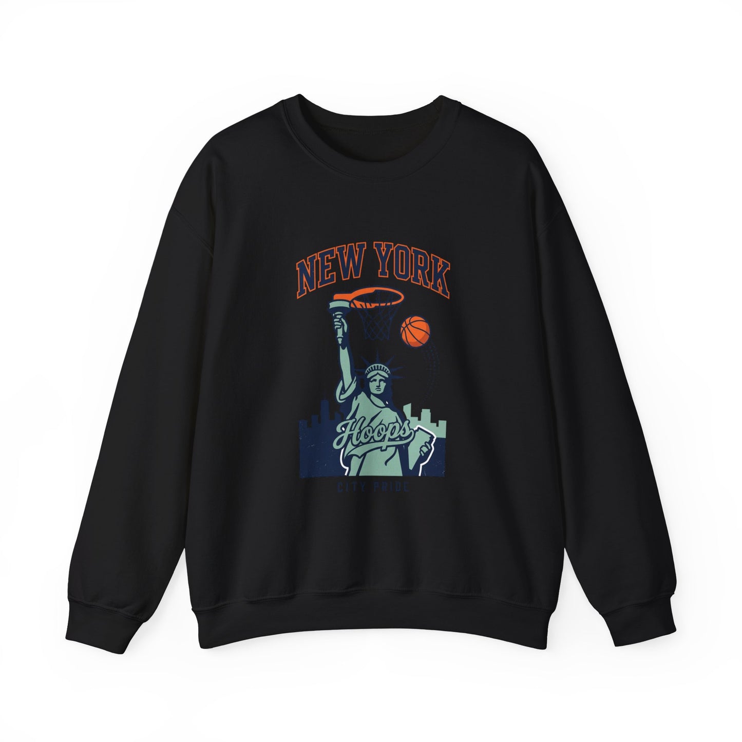 New York City Hoops Crewneck Sweatshirt | NY Basketball City Pride