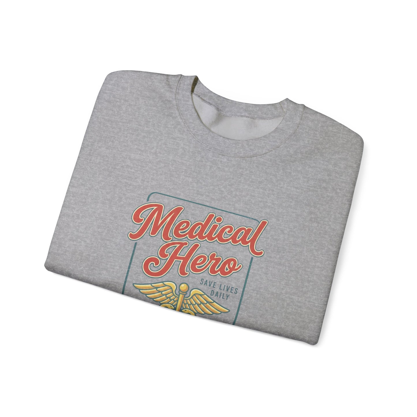 Medical Hero Caduceus Sweatshirt | Vintage Retro Medical Graphic