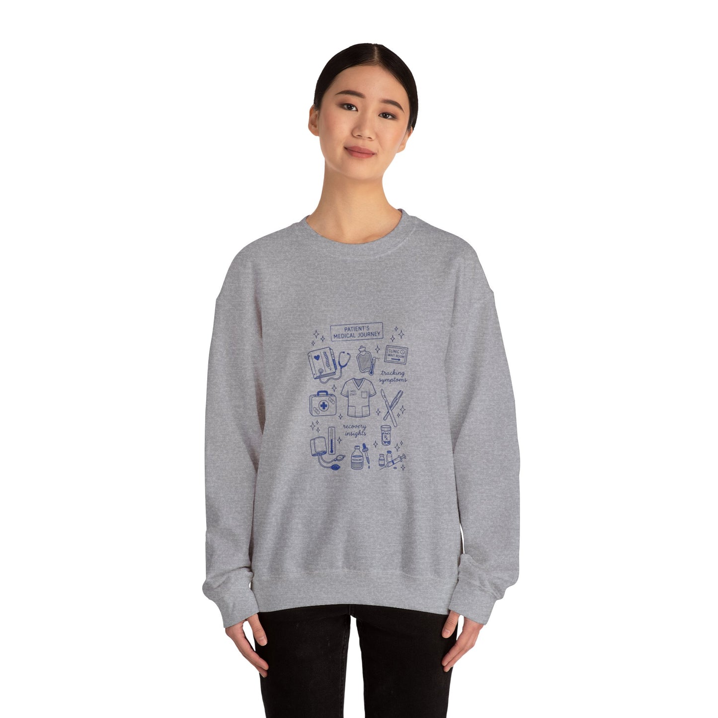 Hockey Romance Crewneck Sweatshirt | bookish hockey, skates & hearts