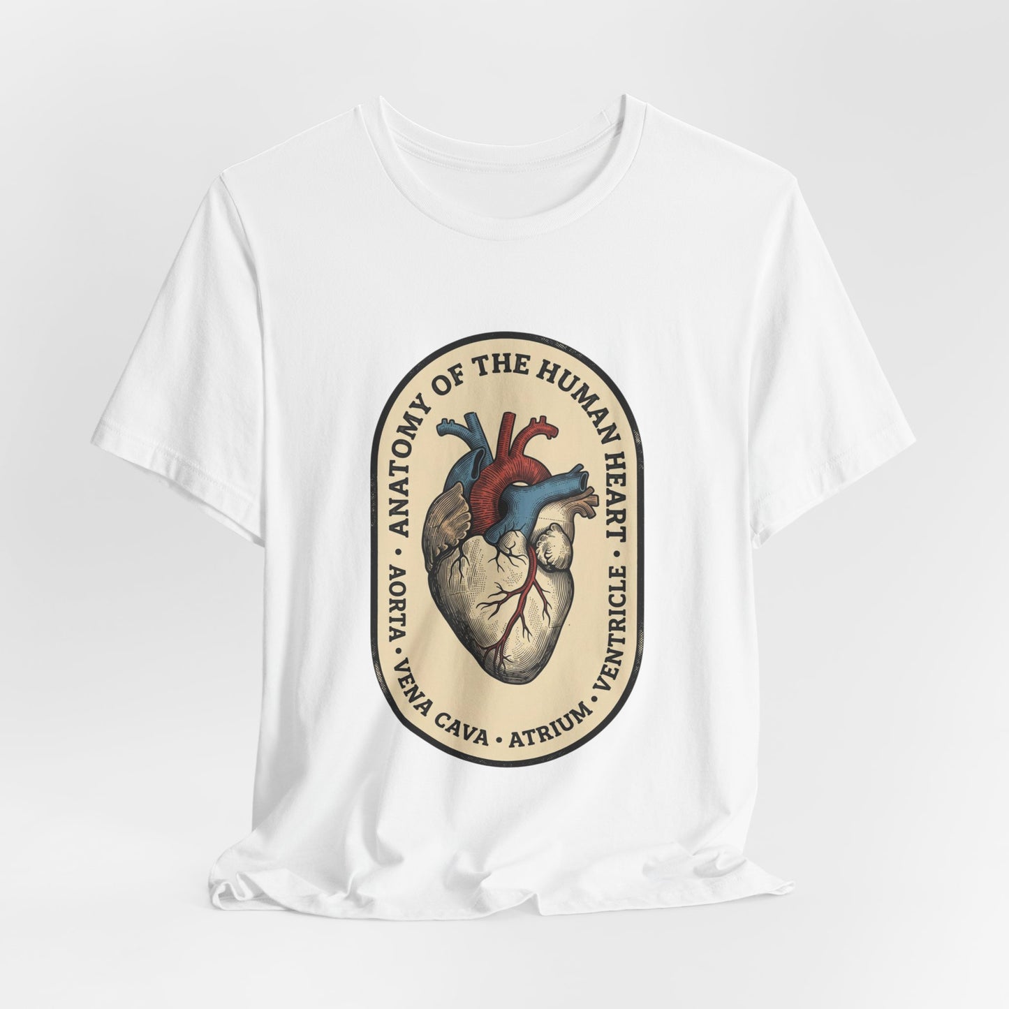 Anatomical Heart Illustration Tee | Retro Medical Art, Vintage Science Graphic