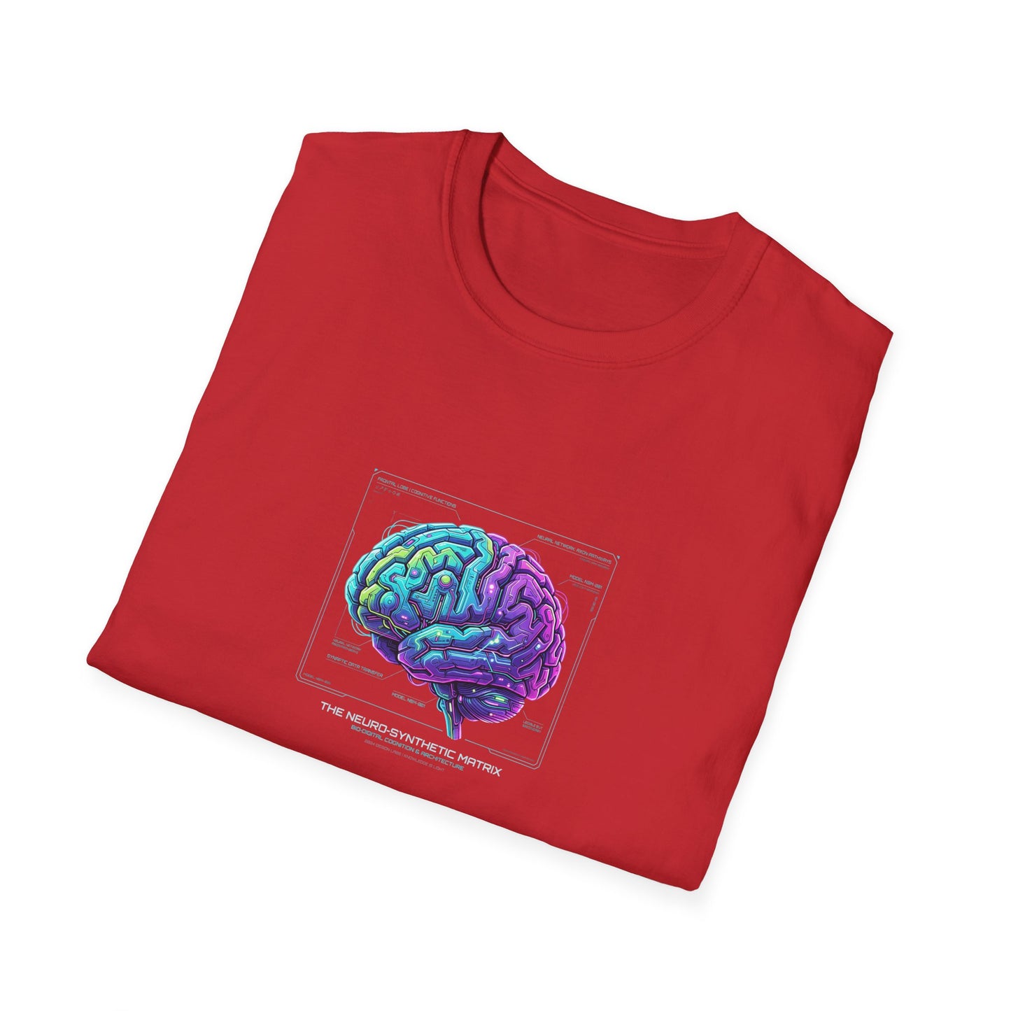 Neon Circuit Brain T-Shirt — Futuristic Sci‑Fi Science Poster Tee