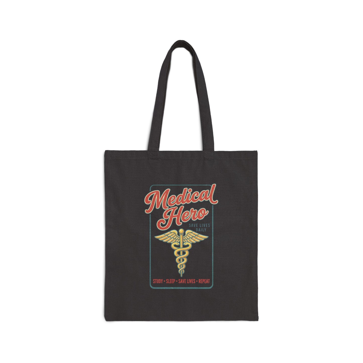 Medical Hero tote | Vintage diner-inspired medical crest, retro typography
