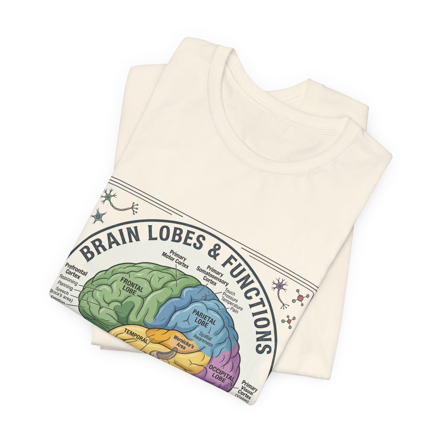 Brain Lobes & Functions T-Shirt | 250th Fourth of July, Patriotic Milestone