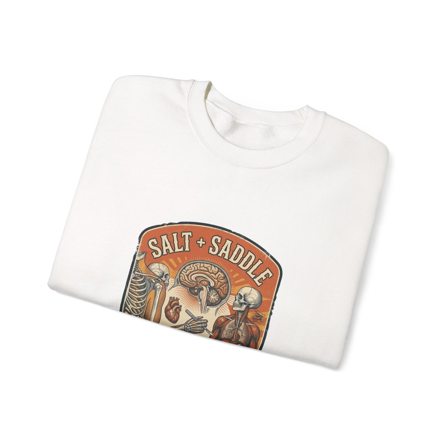 Salt & Saddle Retro Western Crewneck Sweatshirt | Coastal Cowgirl Country Aesthetic