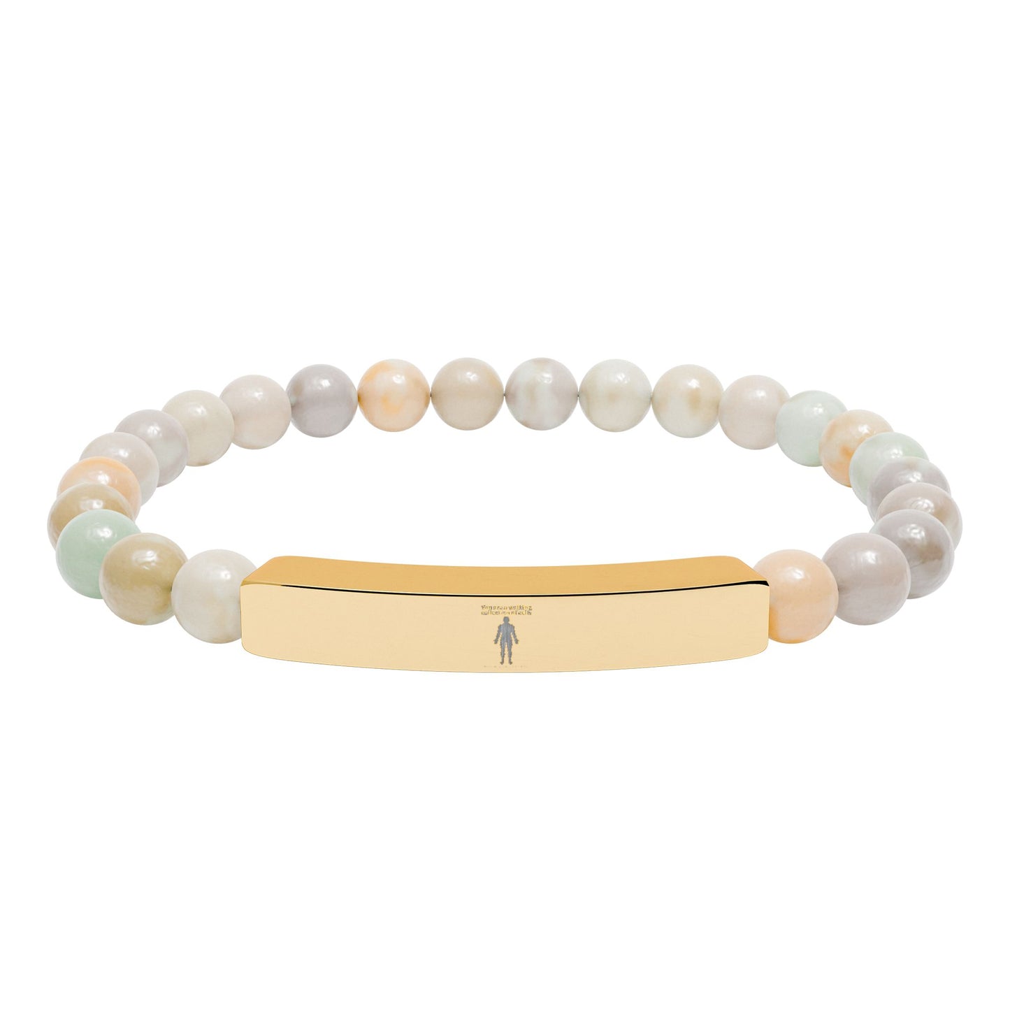 Natural Stone Stretch Bar Bracelet — "You Are a Walking Collection of Cells" (Medical Student Gift)