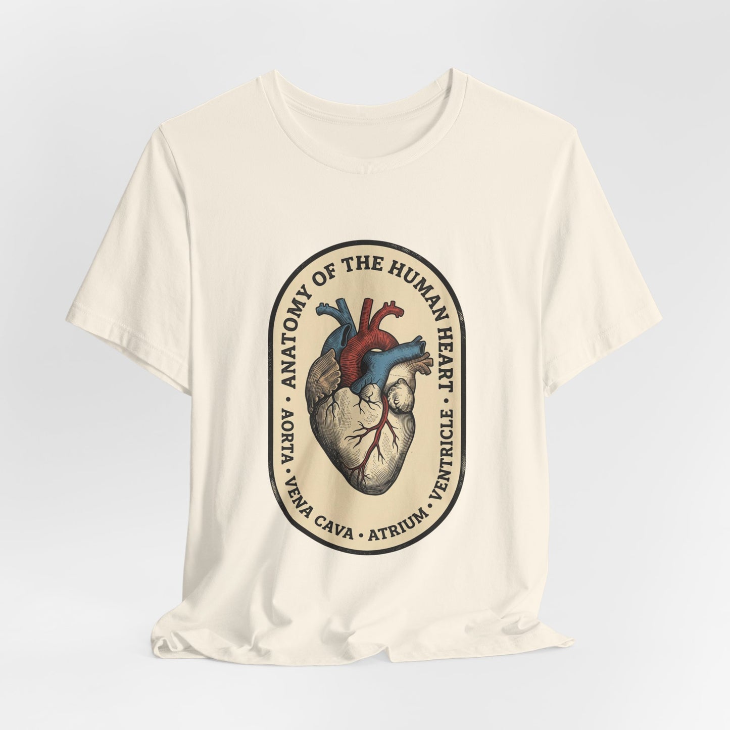 Anatomical Heart Illustration Tee | Retro Medical Art, Vintage Science Graphic