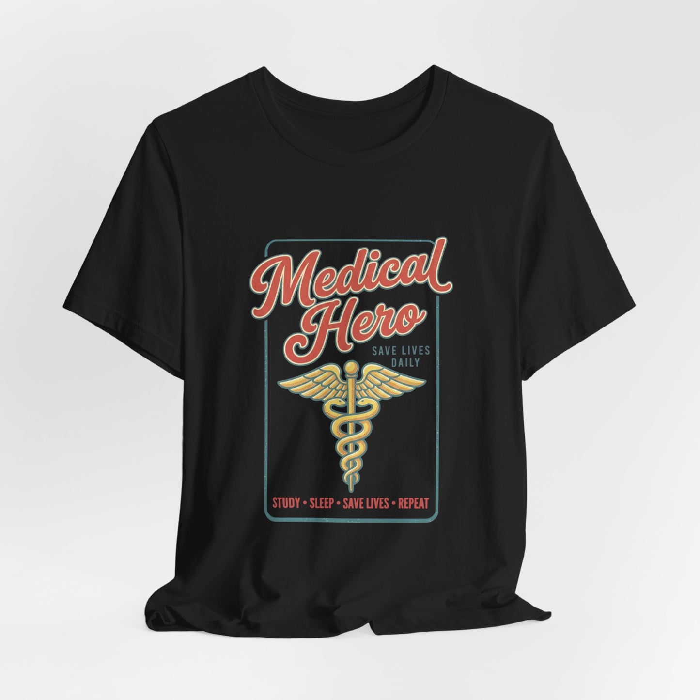 Medical Hero Caduceus Tee | Vintage Medical Retro Typography