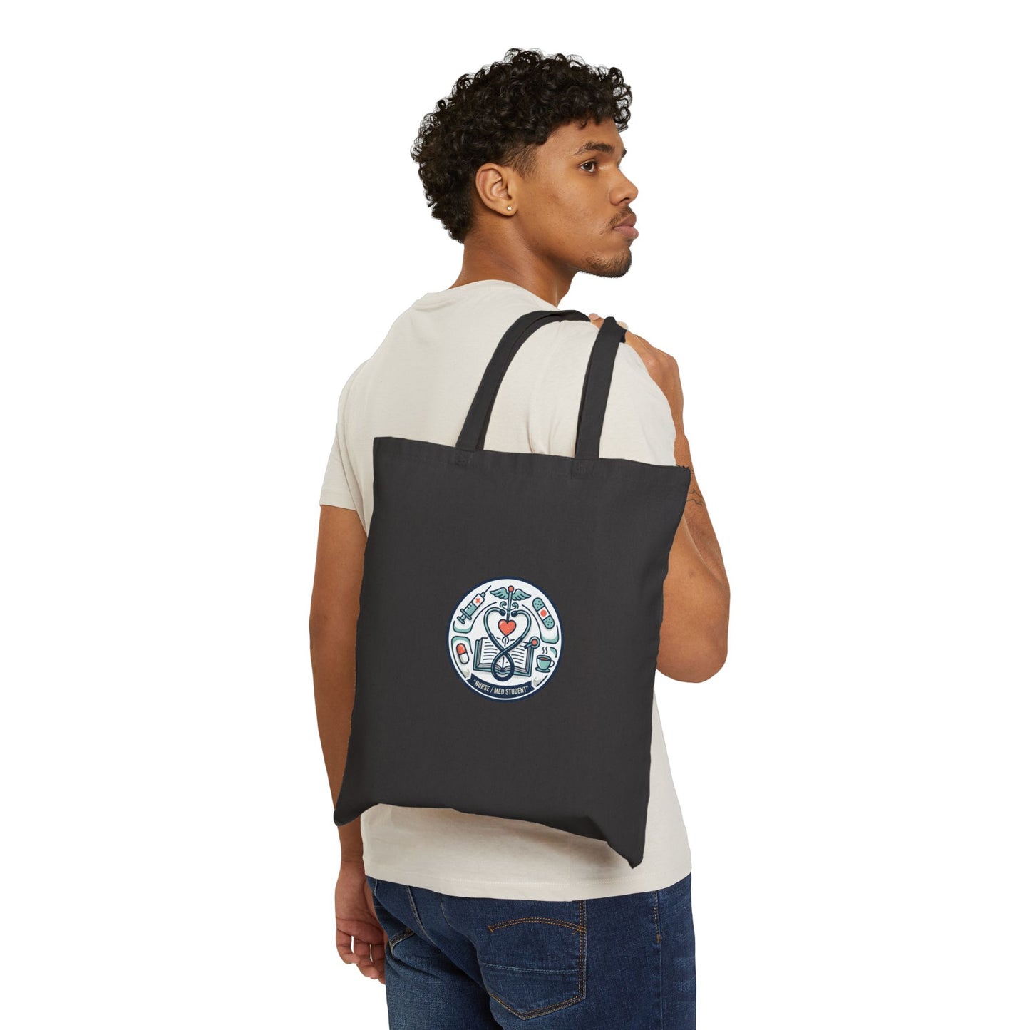 Nurse & Med Student Aesthetic Cotton Canvas Tote Bag — Medical School & Nursing Gear