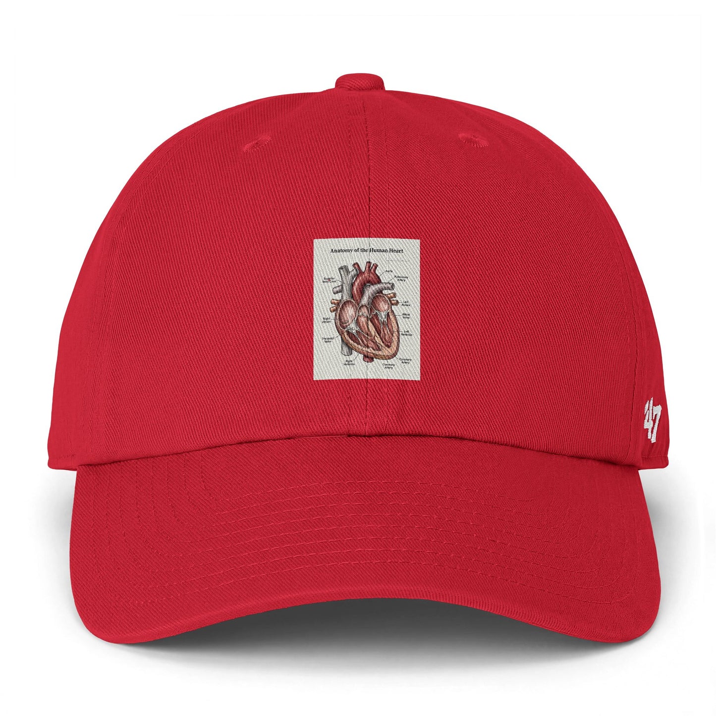 Anatomical Heart Embroidered Cap — Vintage Medical Illustration Dad Hat