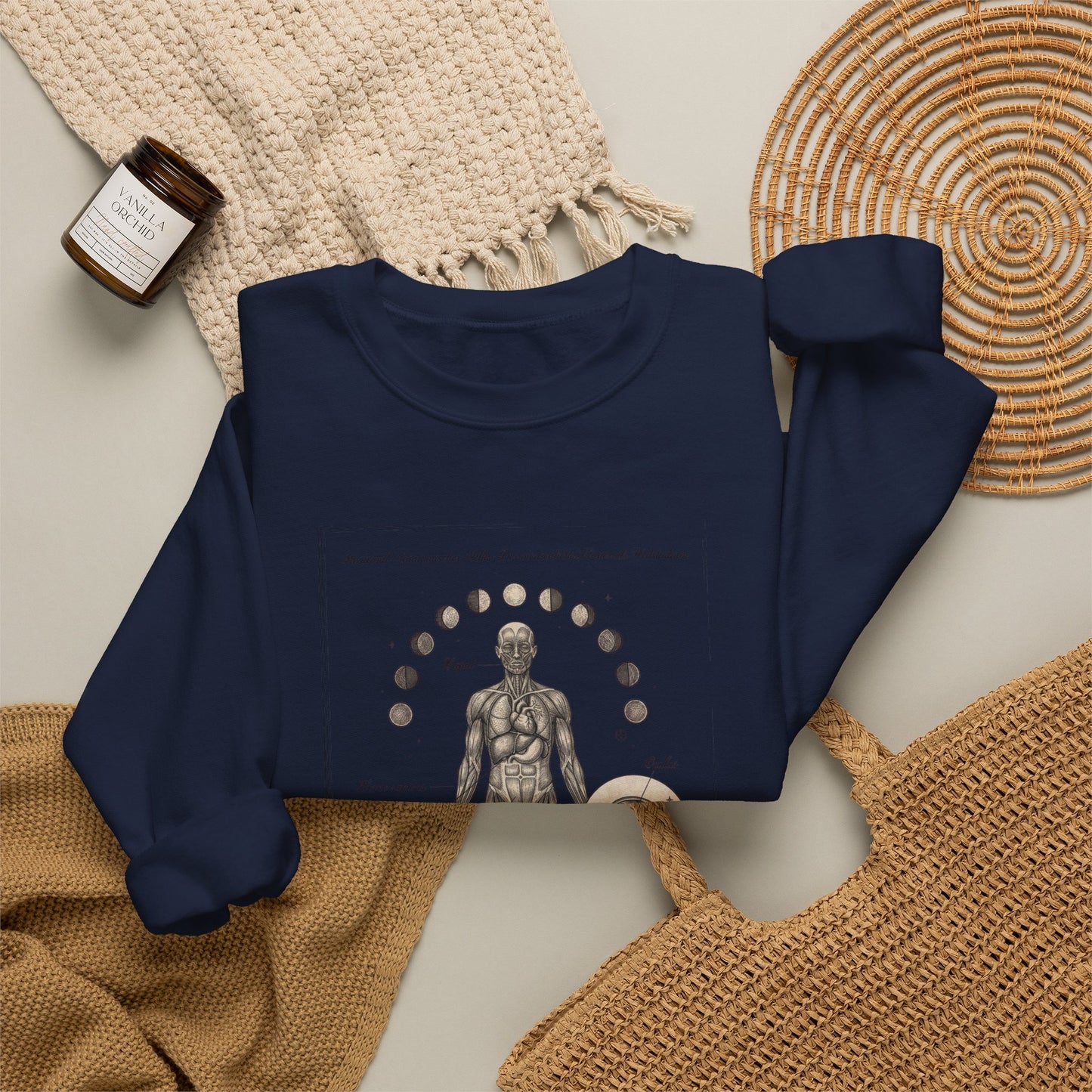 Birth Flower Botanical Crewneck Sweatshirt | Birth Month Floral Illustration