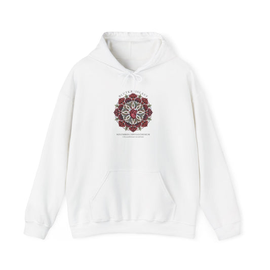 January Carnation Birth Flower Hoodie | Botanical Birth Month Design