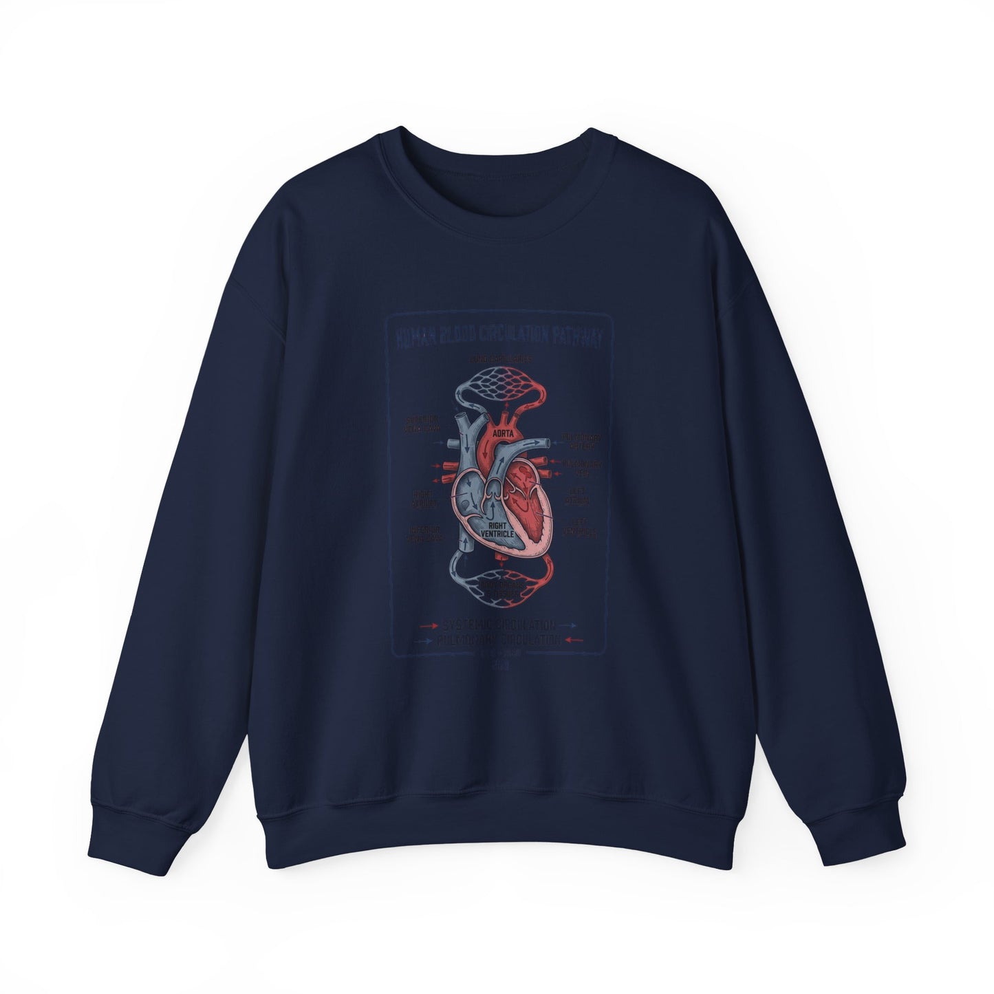 Anatomical Heart Diagram Sweatshirt | 250th 4th of July Patriotic Milestone