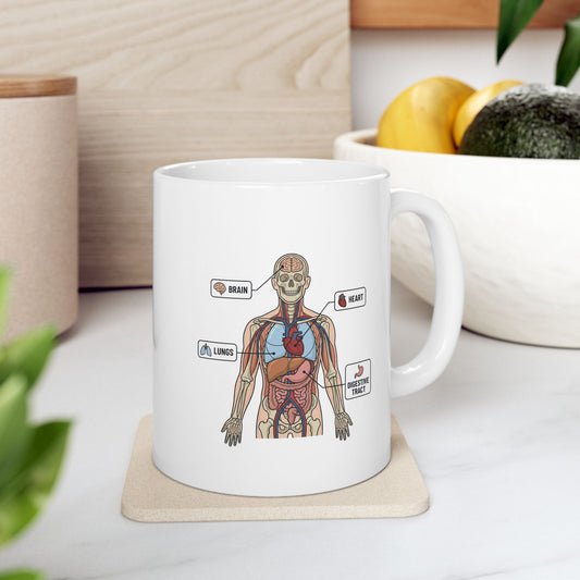 Anatomy Study Ceramic Mug — Human Anatomy for Medical Students (11oz, 15oz)