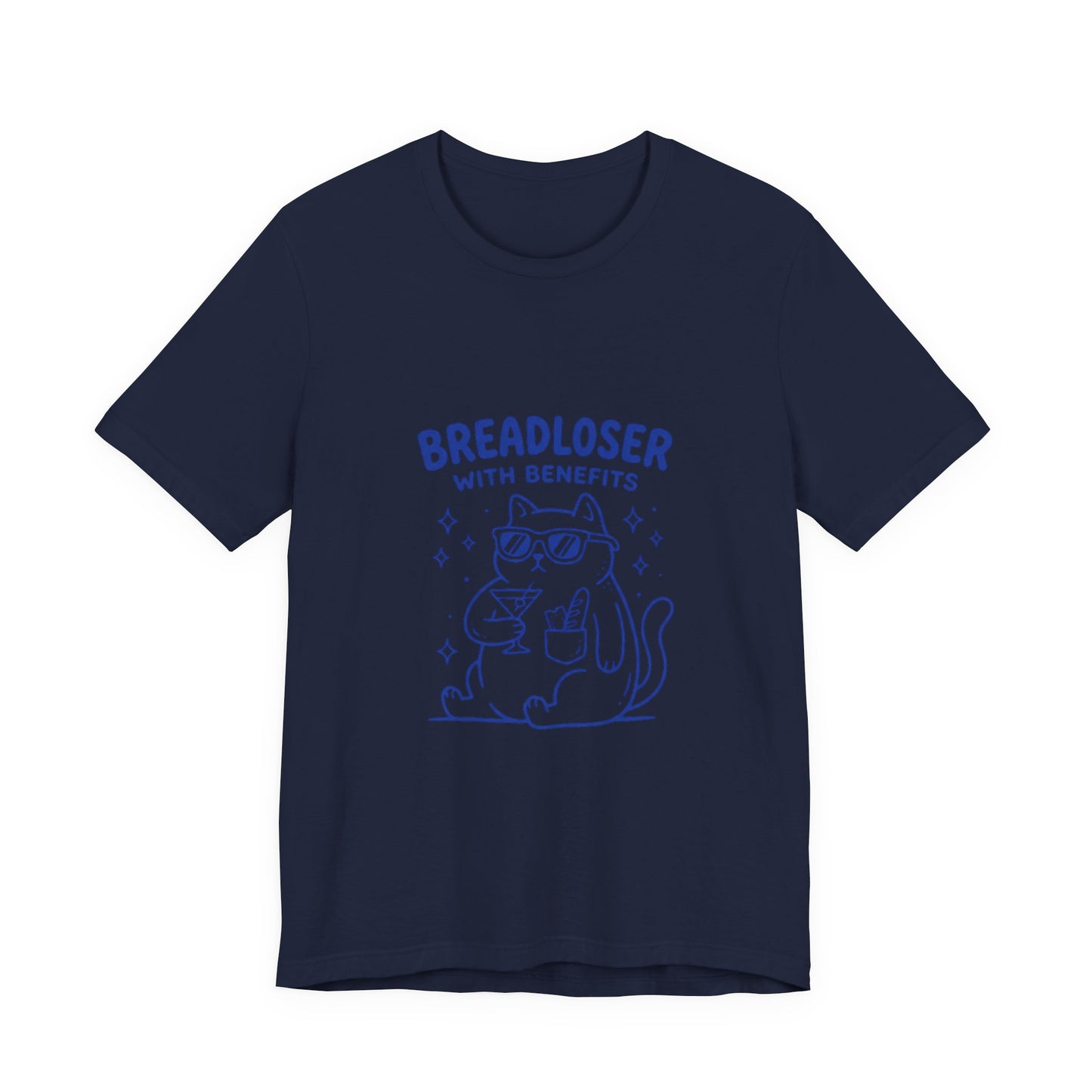 BREADLOSER WITH BENEFITS Tee | Breadloser Humor, Doodle Cat Illustration