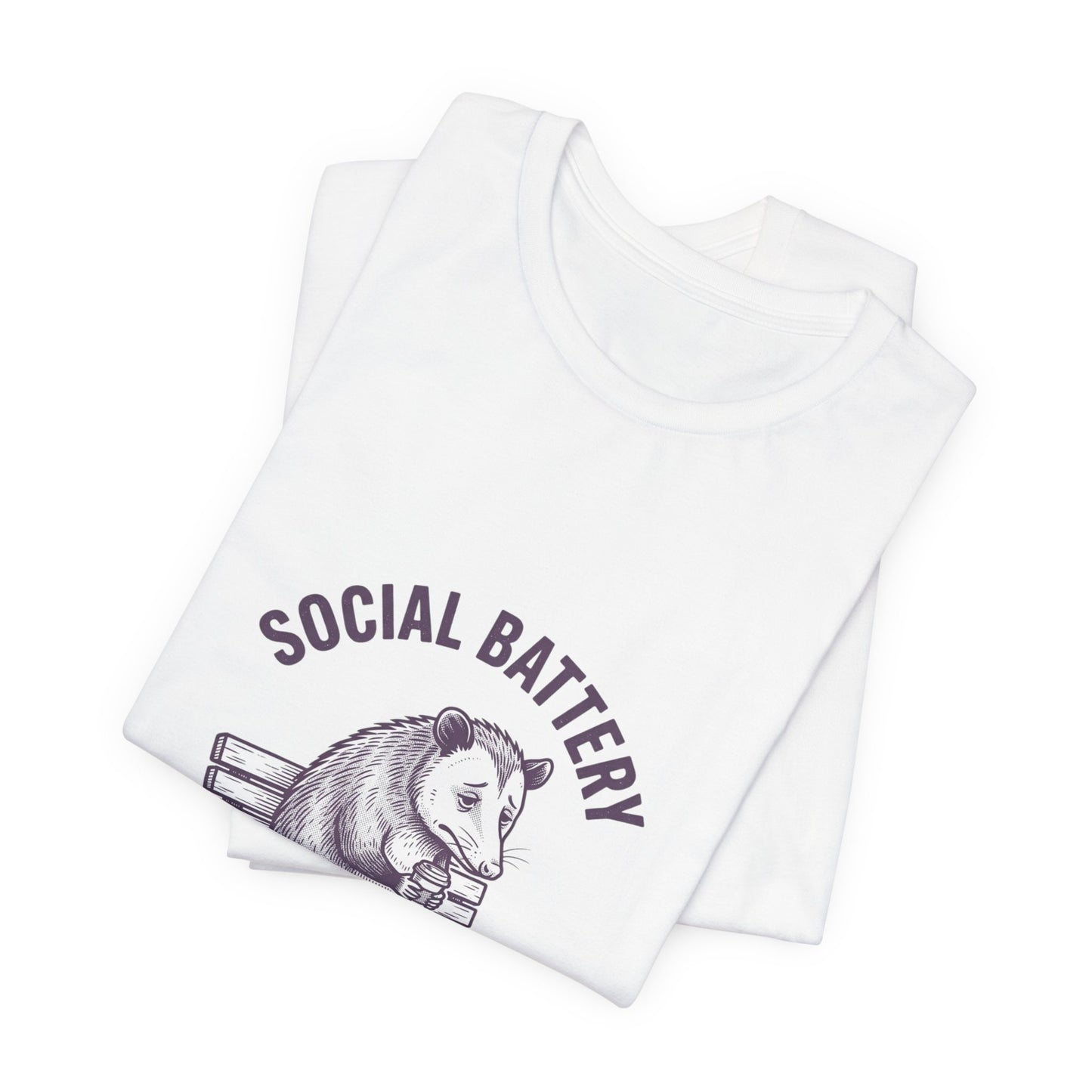 Social Battery Sloth Tee | Anxious Animal Humor, Introvert Shirt