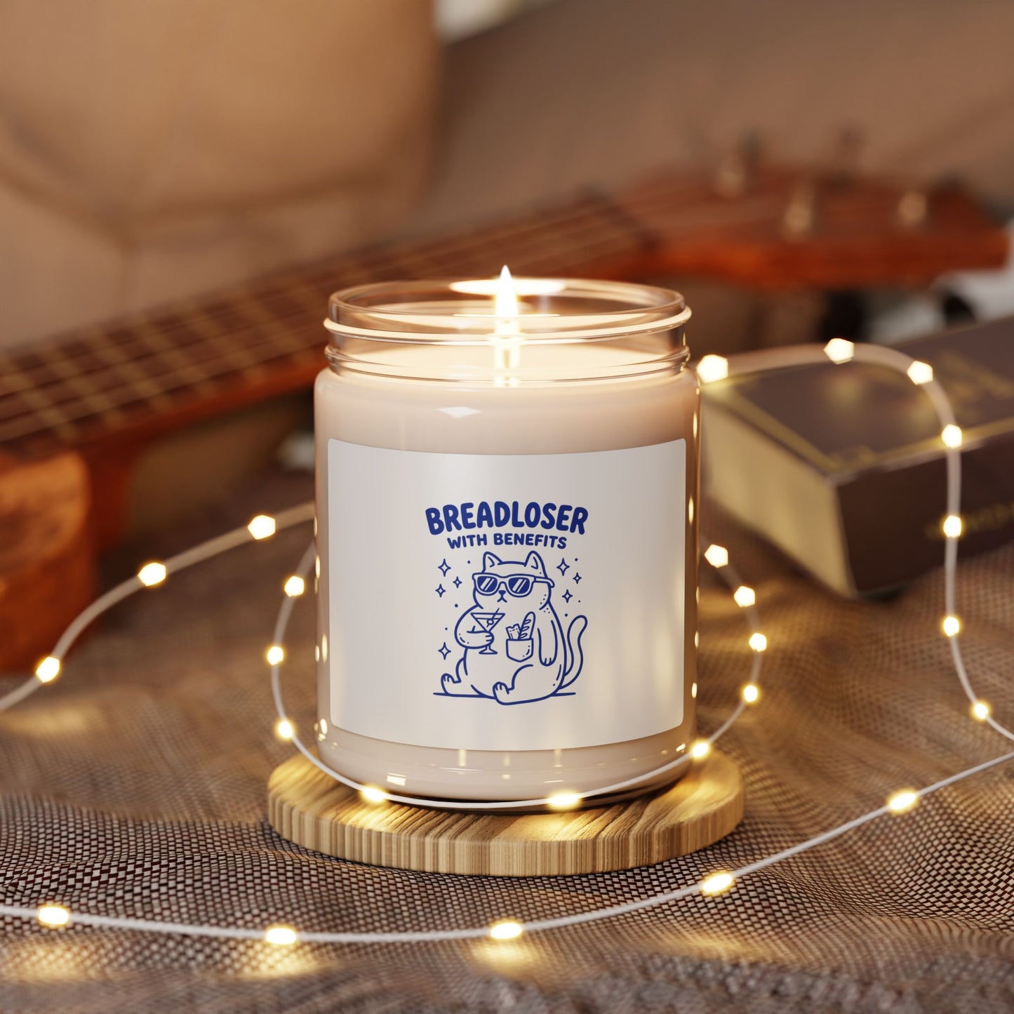 BREADLOSER doodle soy candle, 9oz | Primary Breadloser humor, burnout meme