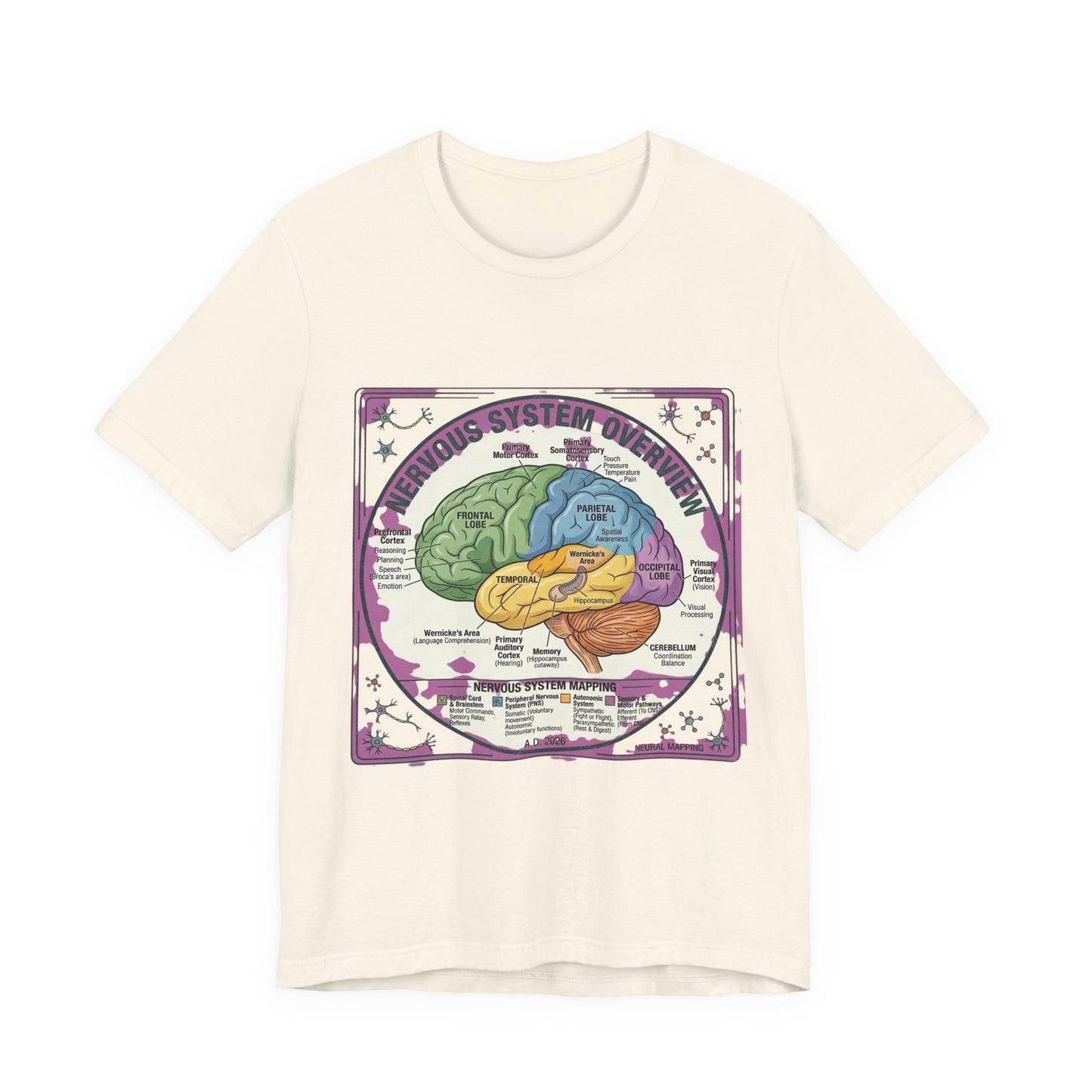 Brain Anatomy Diagram Tee | 250th Independence Day, Patriotic Milestone