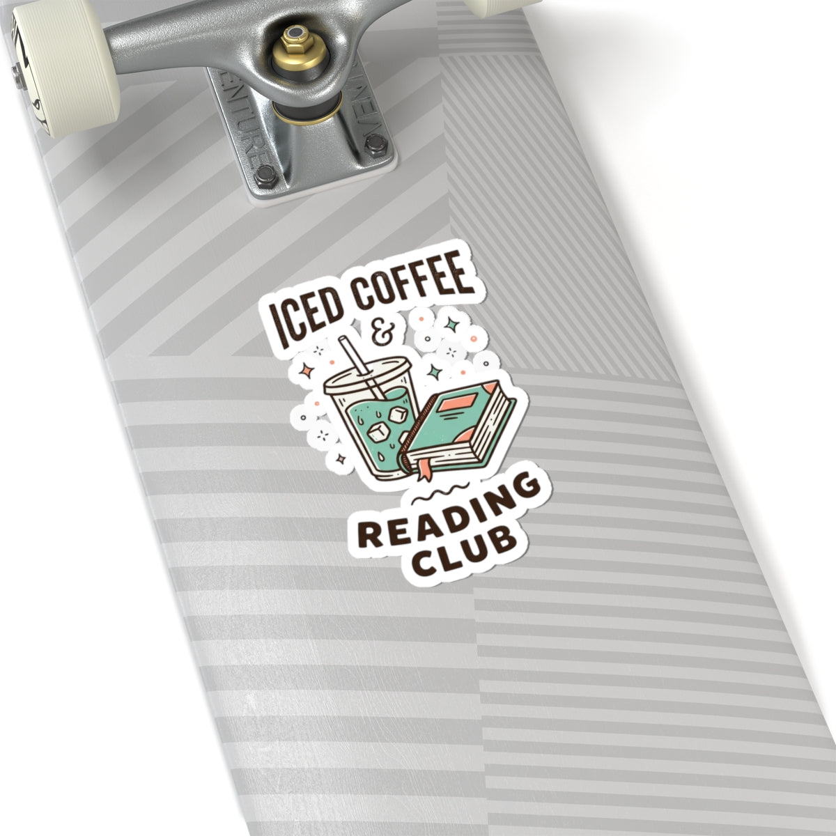Iced Coffee & Reading Club Sticker | Book Girl Summer, BookTok Aesthetic
