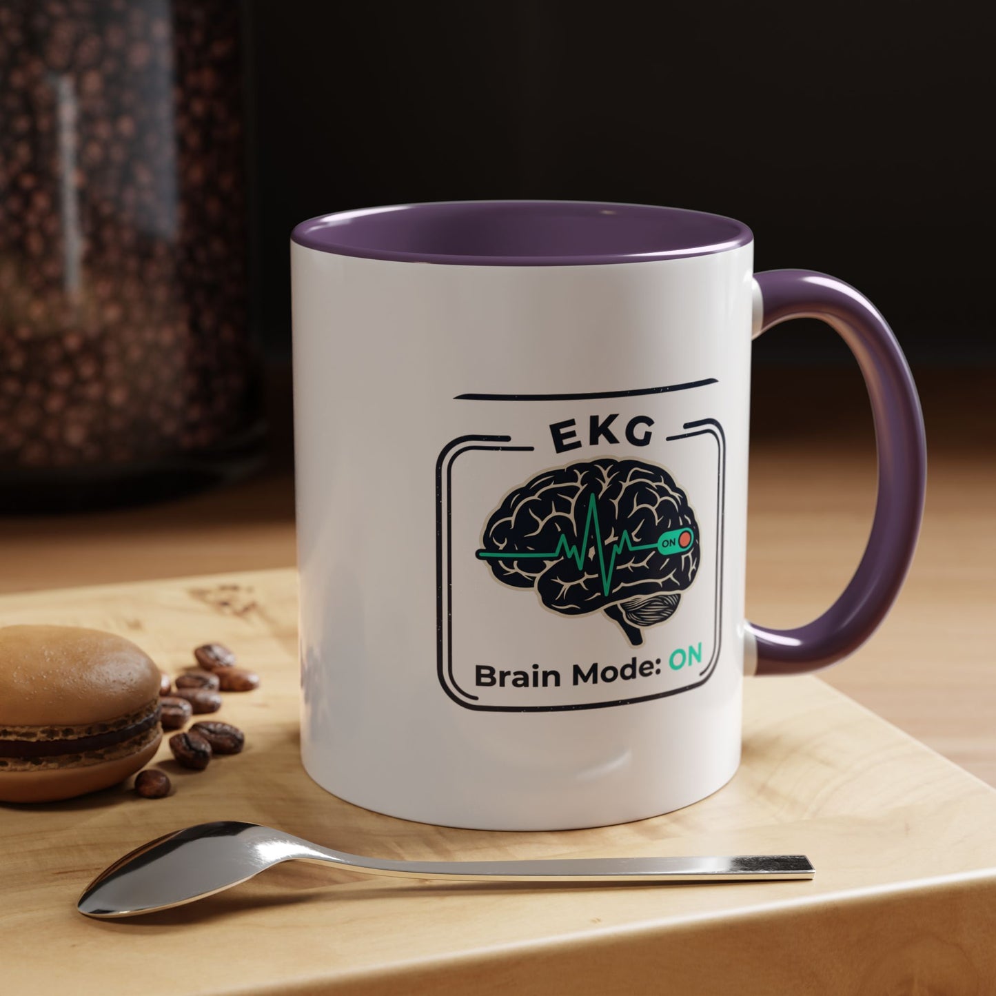 EKG Brain Mode ON Coffee Mug — Accent 11/15oz