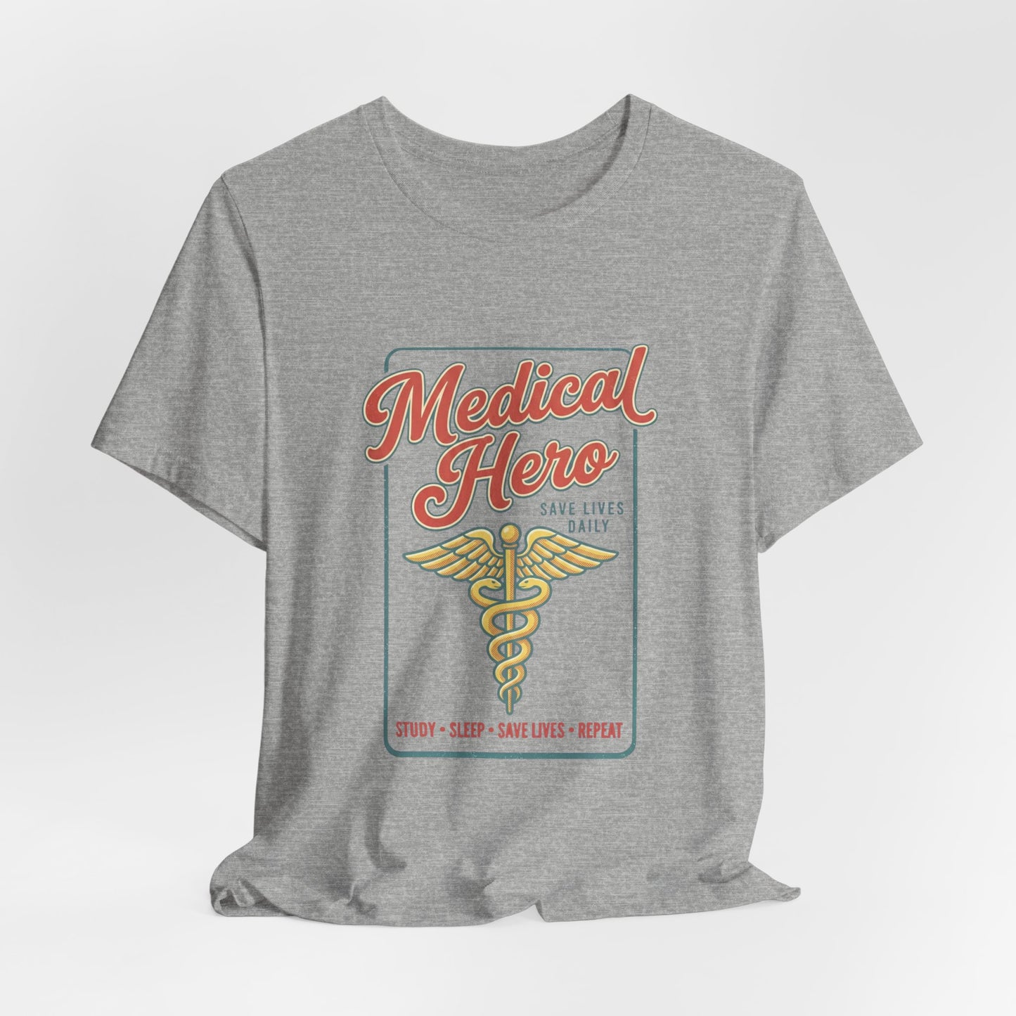 Medical Hero Caduceus Tee | Vintage Medical Retro Typography
