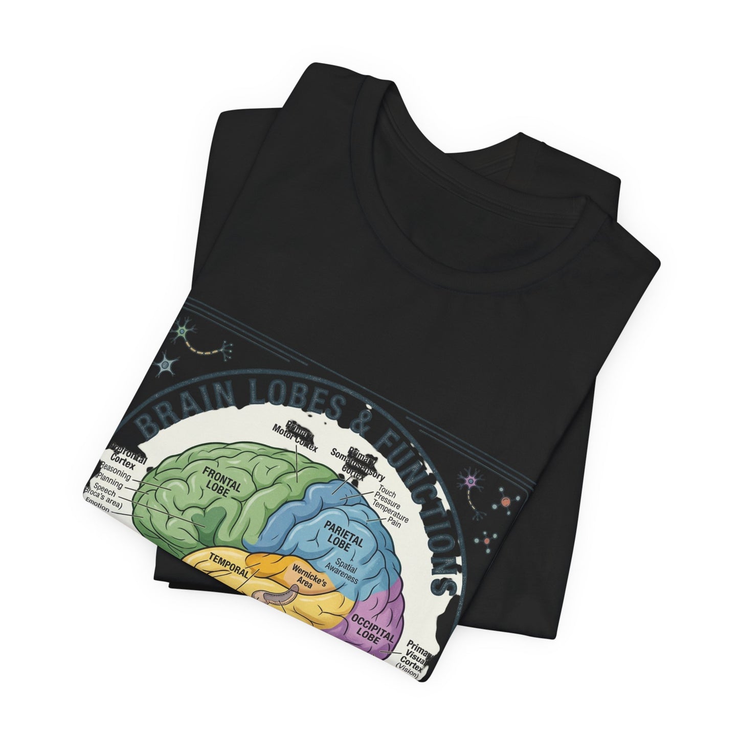 Brain Lobes & Functions T-Shirt | 250th Fourth of July, Patriotic Milestone