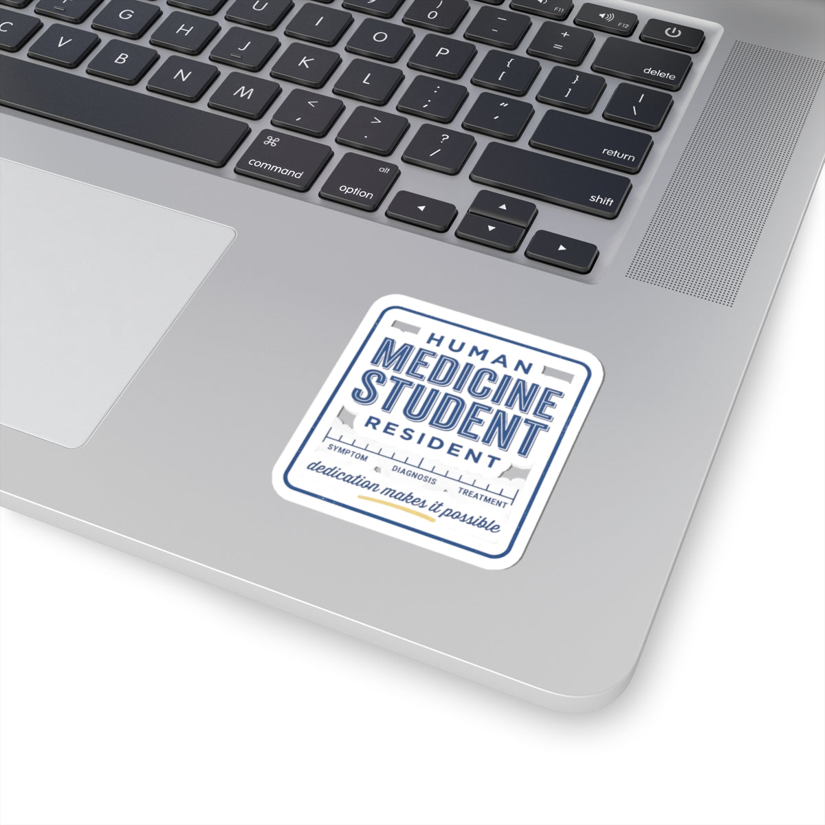 Medicine Student Sticker | Vintage Retro Typography, Diner-Inspired Medical Badge