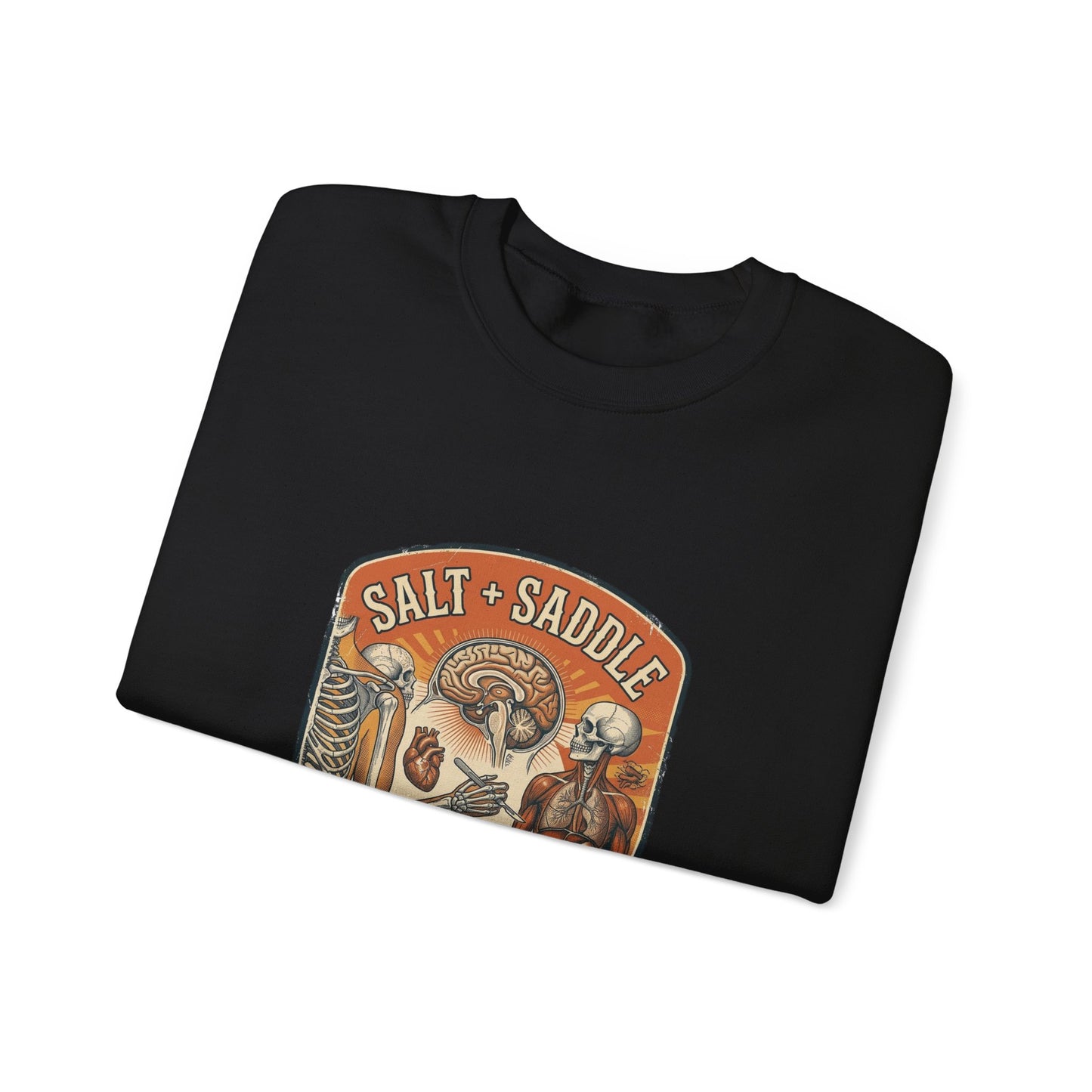 Salt & Saddle Retro Western Crewneck Sweatshirt | Coastal Cowgirl Country Aesthetic