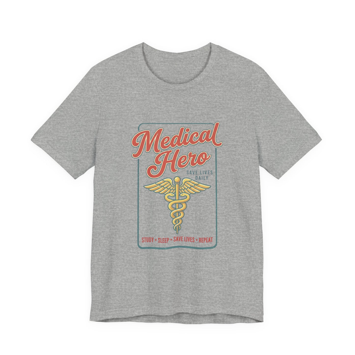 Medical Hero Caduceus Tee | Vintage Medical Retro Typography