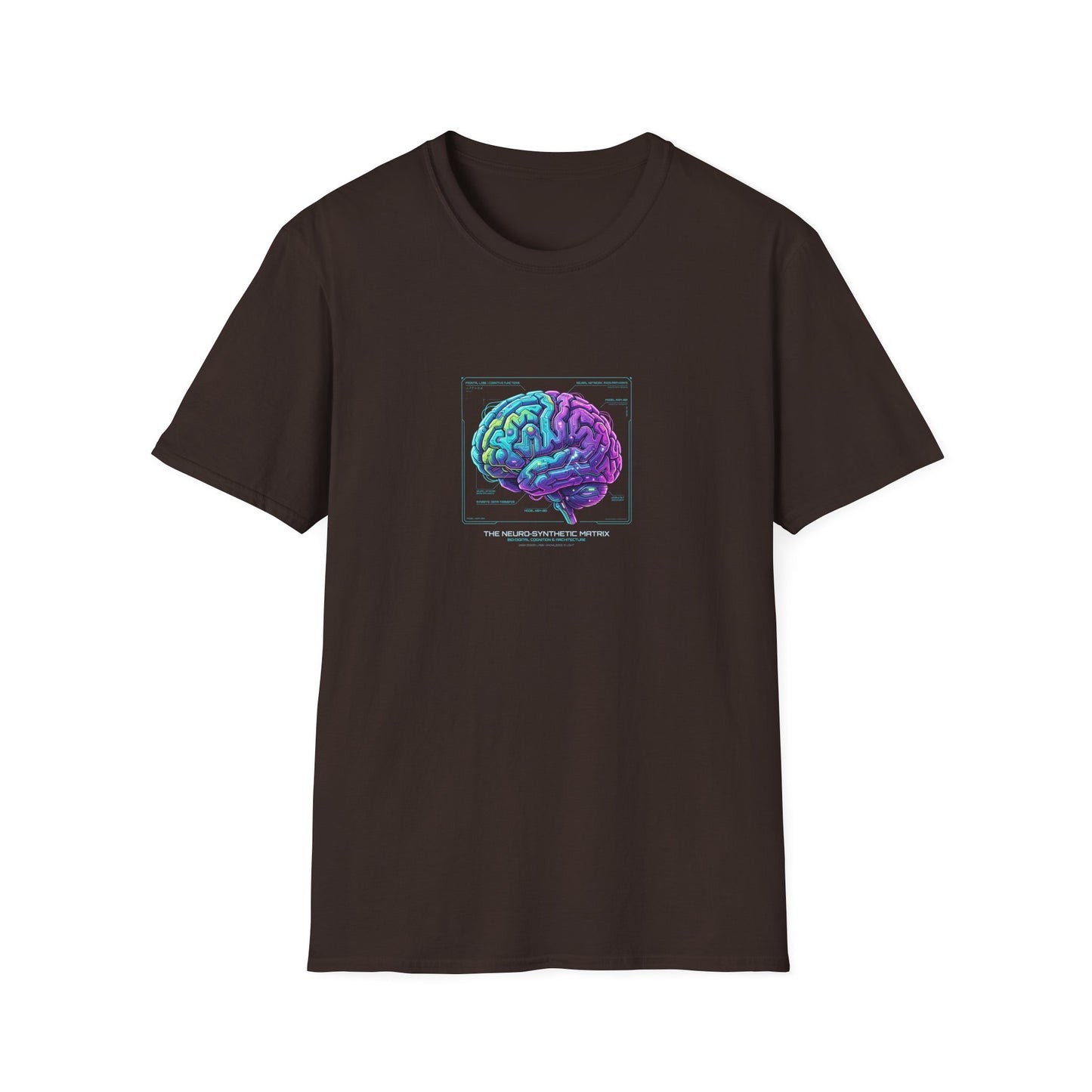 Neon Circuit Brain T-Shirt — Futuristic Sci‑Fi Science Poster Tee