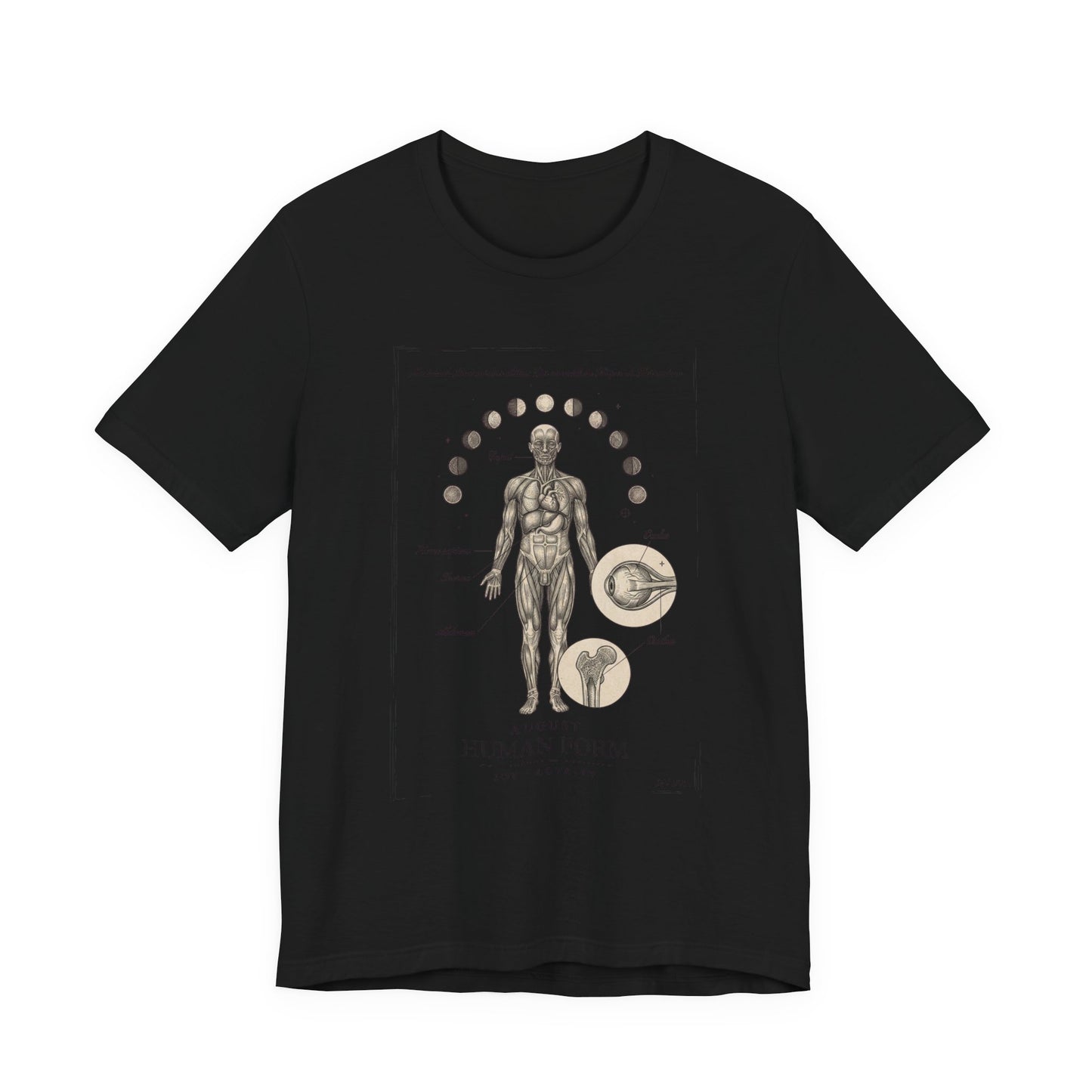 Anatomical Zodiac Chart Tee | Vintage Human Form, Birth Month Botanicals