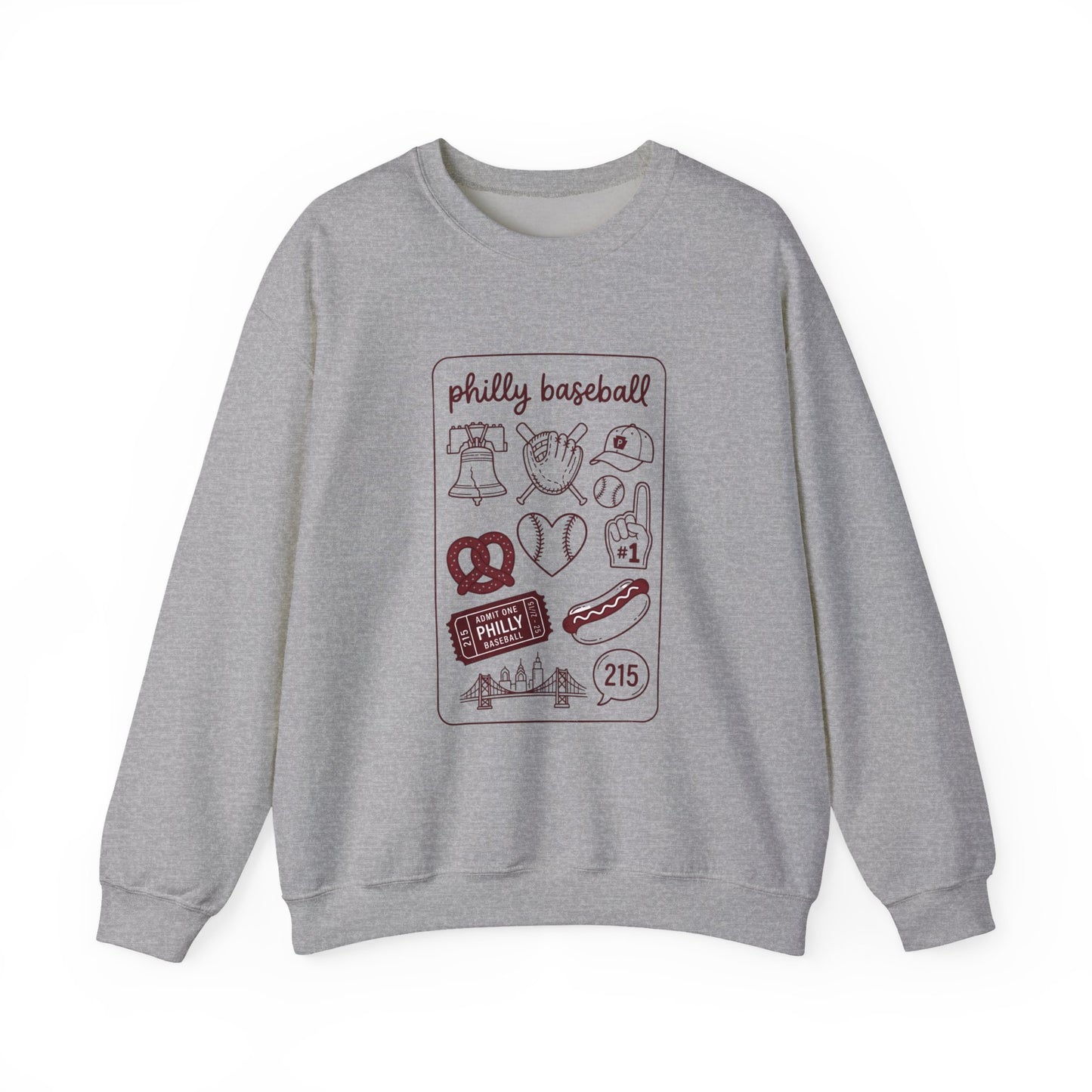 Philly Baseball Icons Crewneck Sweatshirt | City Pride, Local Sportswear