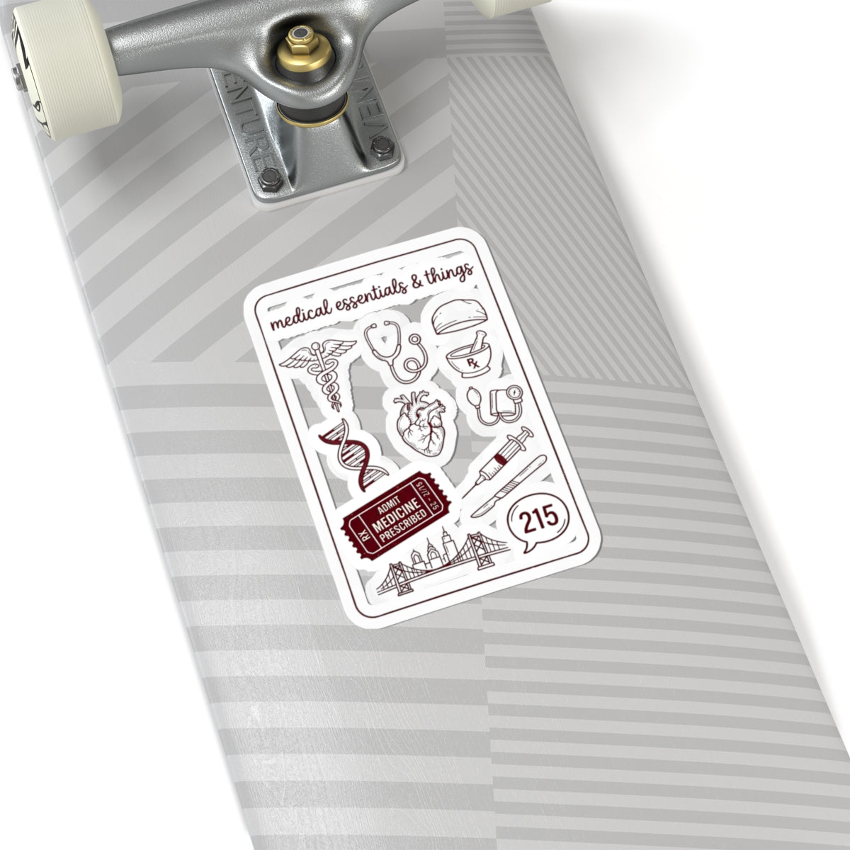 Philadelphia Medicine Icons Kiss-Cut Stickers | 215 City Pride