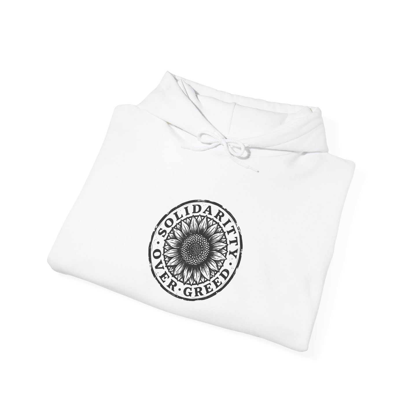 People Over Profit hoodie | Solidarity emblem, ethical statement sweatshirt