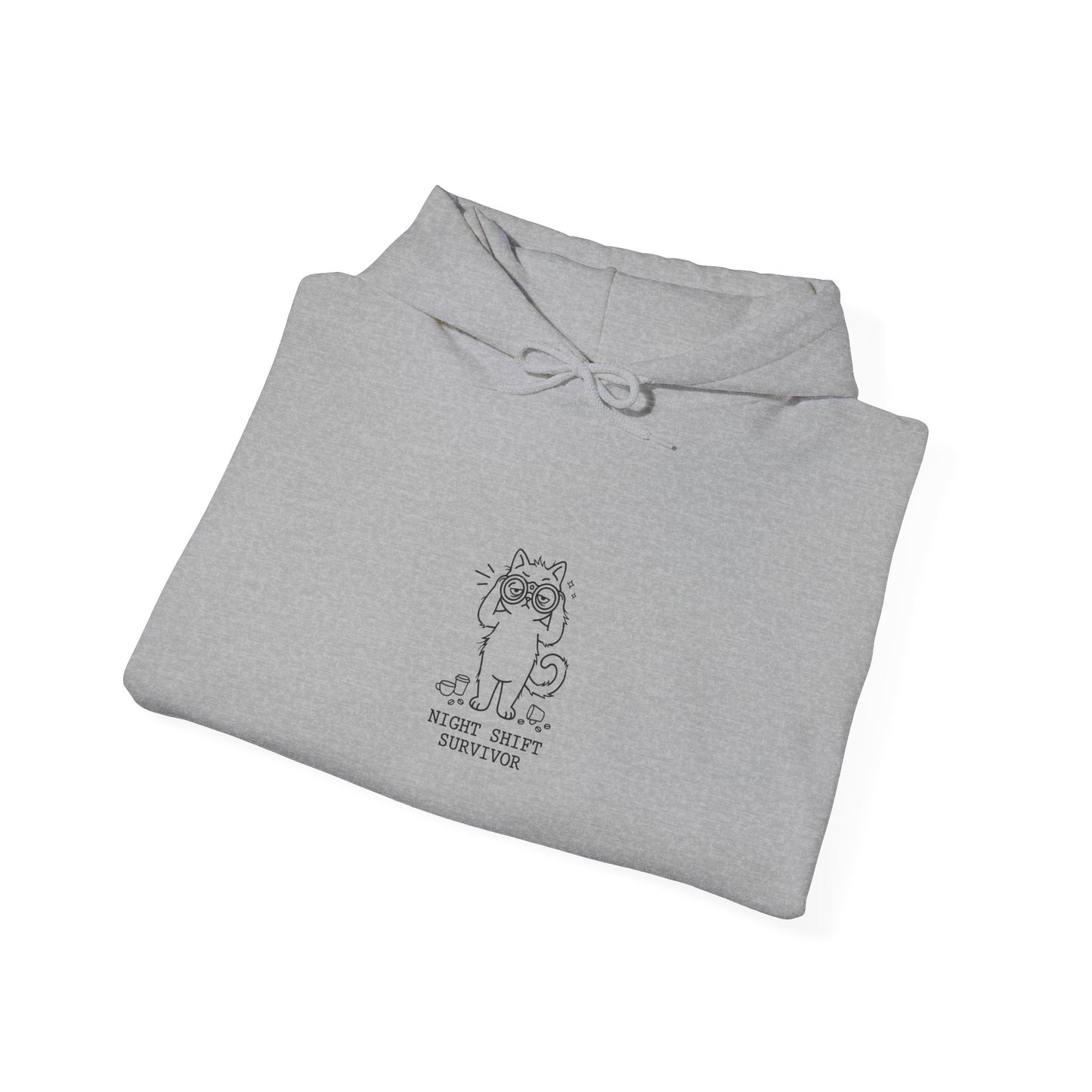 Minimal Cat Doodle Hoodie | Cat-Centric Novelty, Whimsical Line Art
