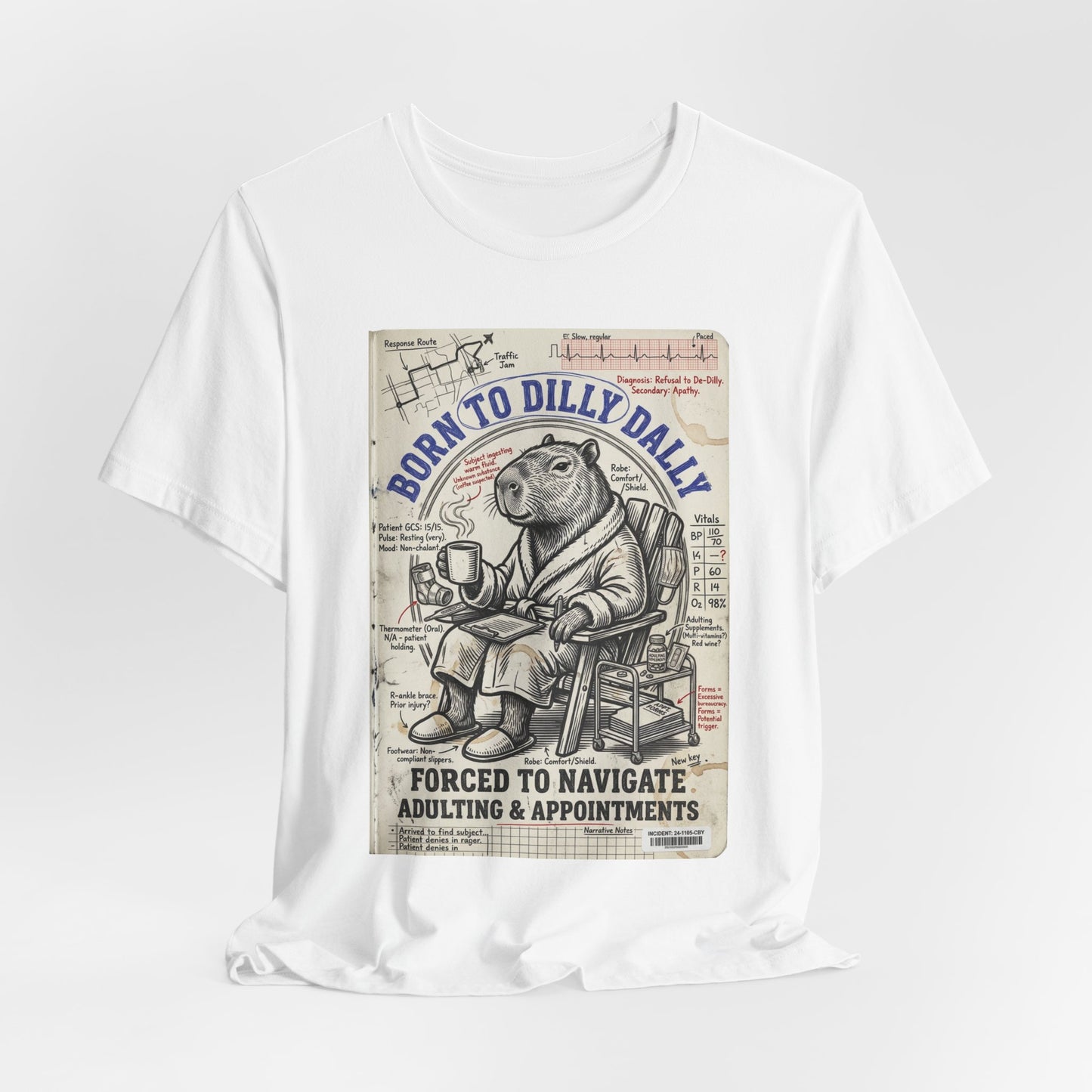 Born to Dilly Dally Tee | procrastination meme, retro cartoon frog