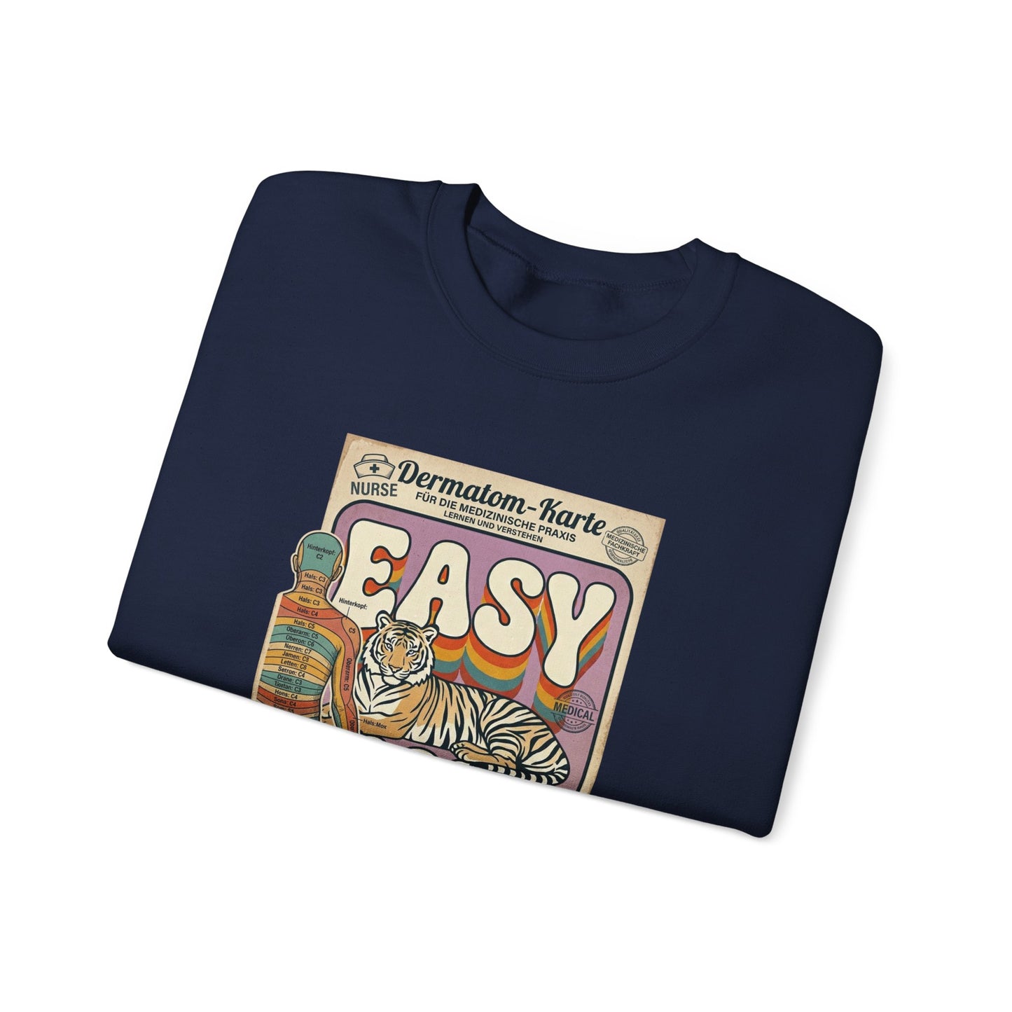 Easy Tiger retro tiger graphic Crewneck, vintage vacation vibe